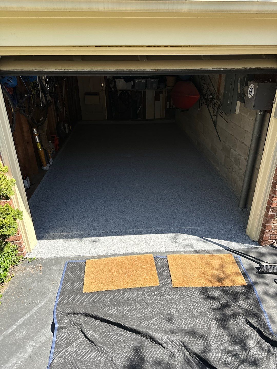 Silverado garage floor coating  by NG Masonry & Construction LLC