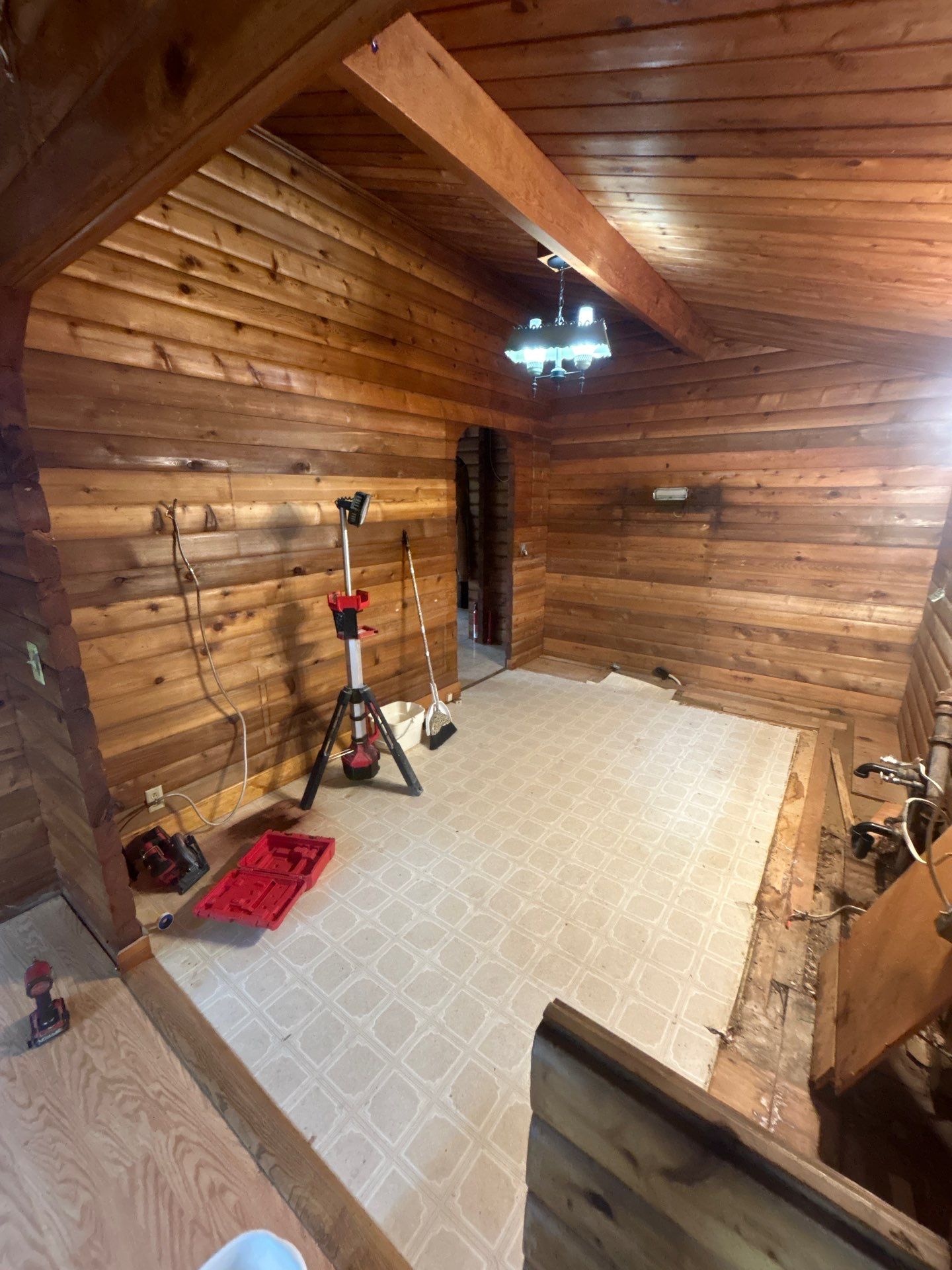 Kitchen Transformation in Newberg Log Cabin by Pinnacle Contractors