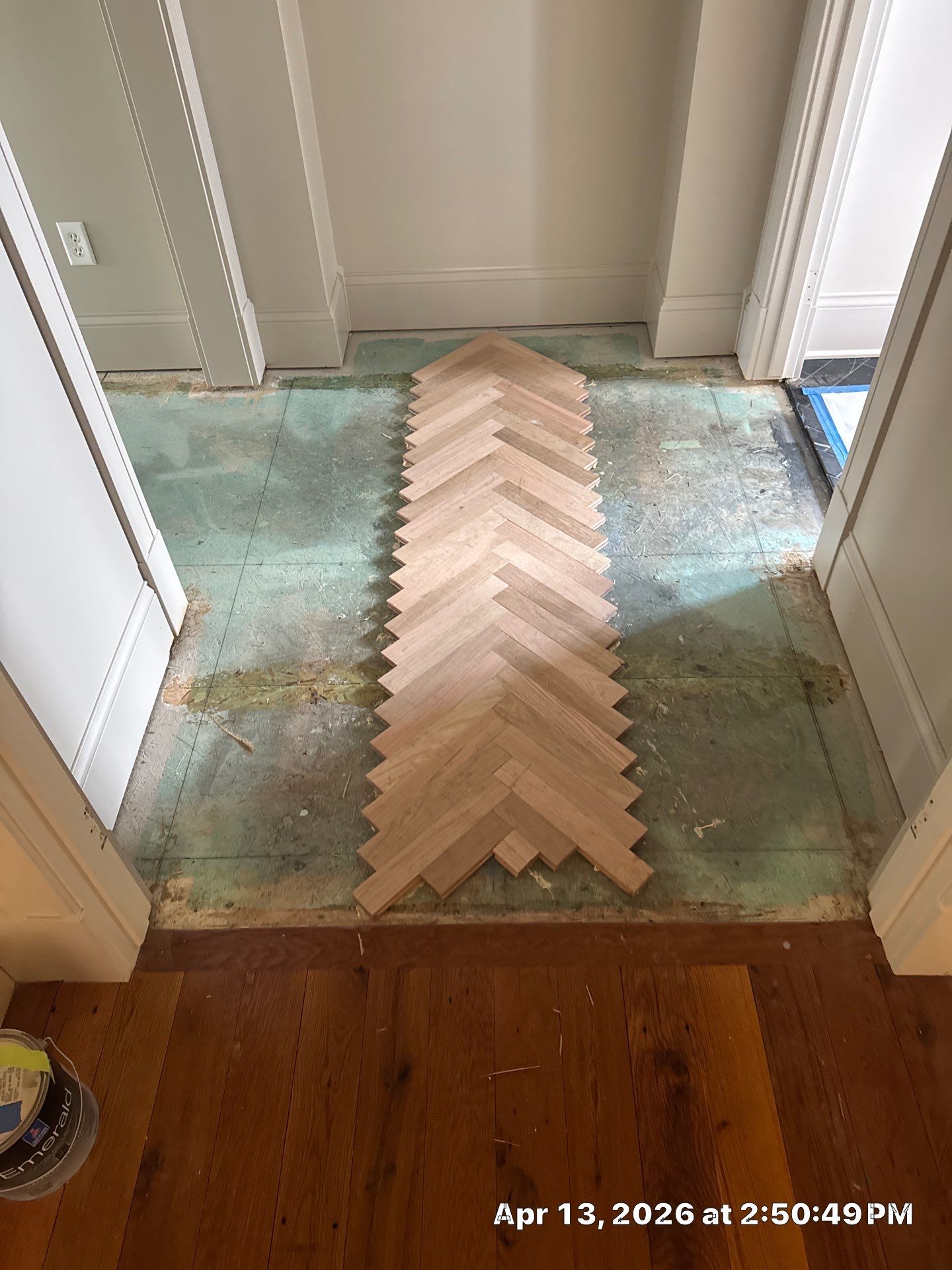 Sand and Finish, Herringbone Feature! by RTBaldwin Hardwood Floors