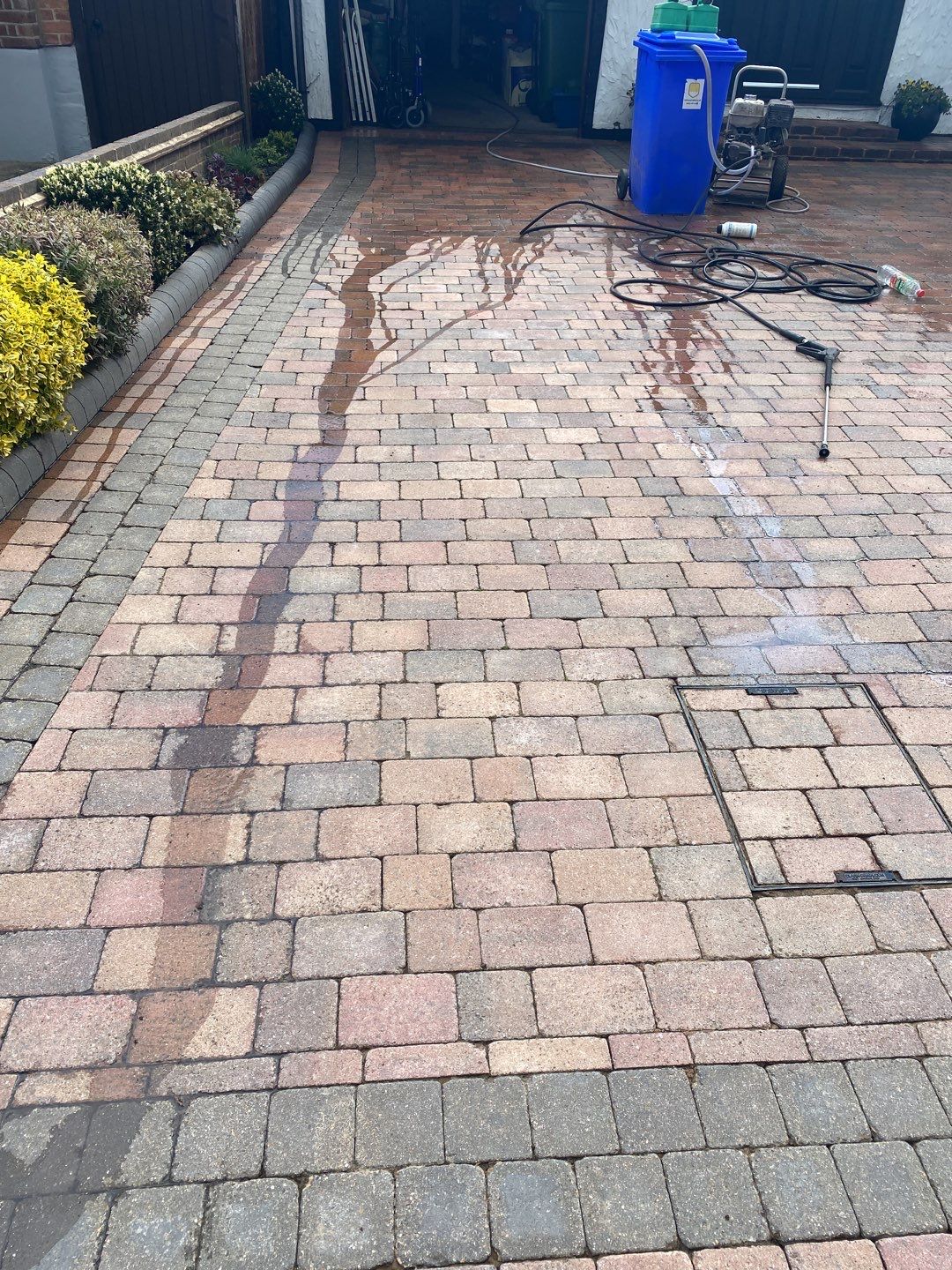 Driveway Clean using honda 21 ltr/min by Ges Exterior Cleaning ltd