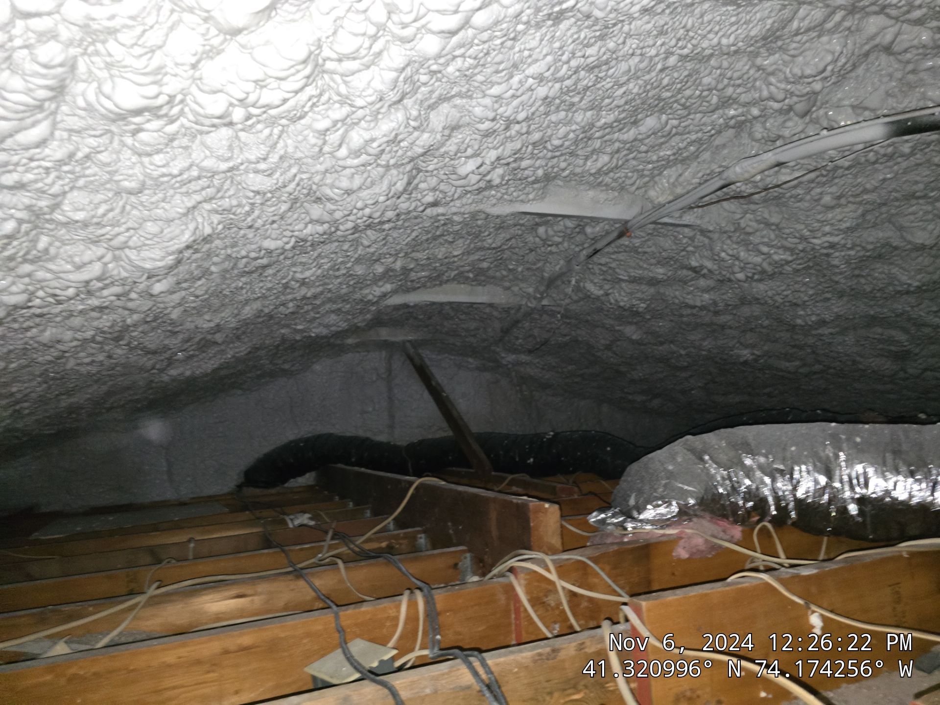 Attic Insulation using open cell spray foam by NYS Foam & Energy