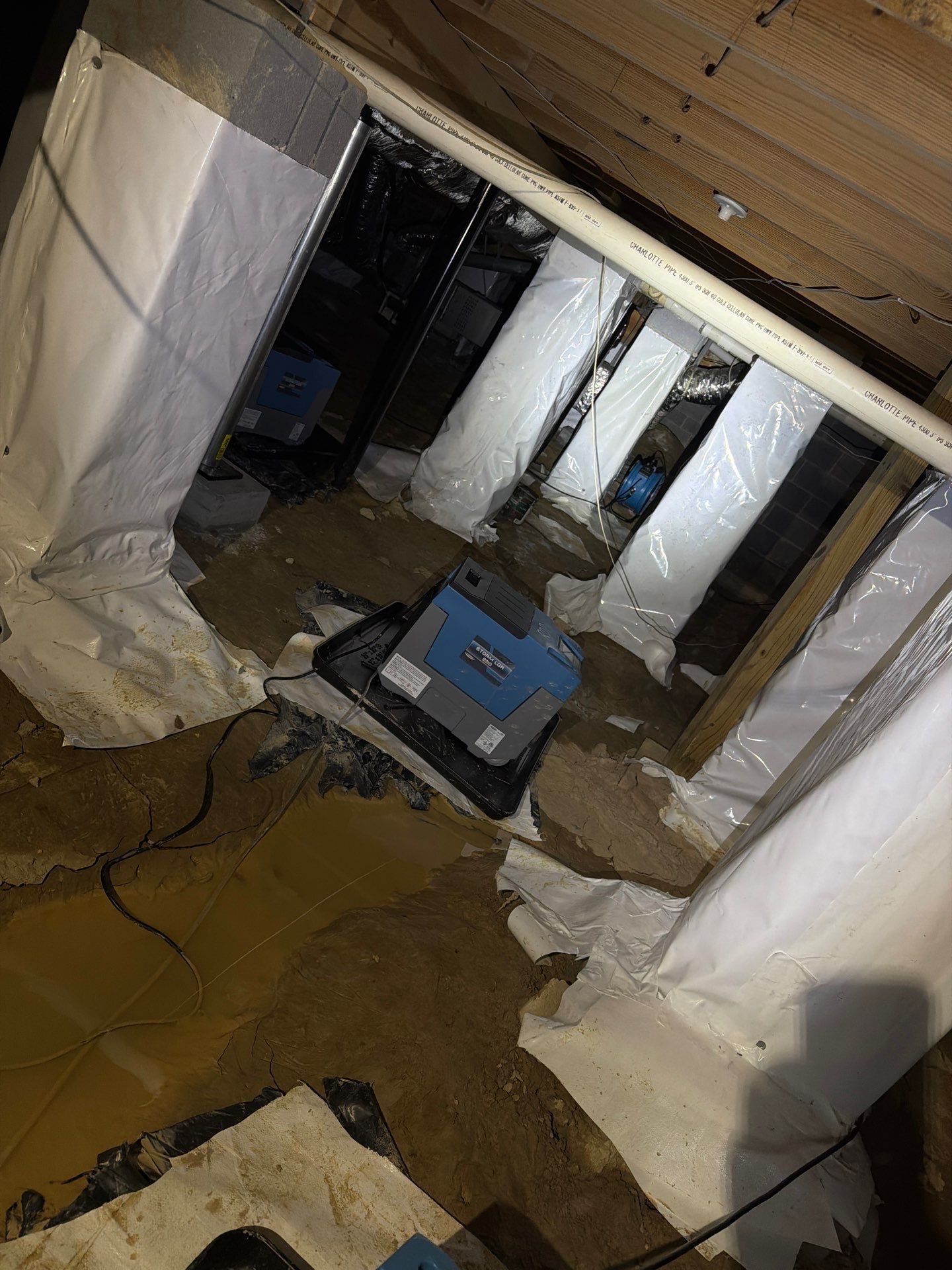 Alpharetta Crawlspace Water Damage Restoration with Vapor Barrier Installation by Restoration Damage Pros of Atlanta