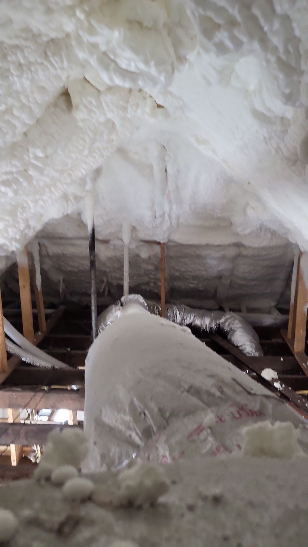 Interior spray foam application by SPF Services 