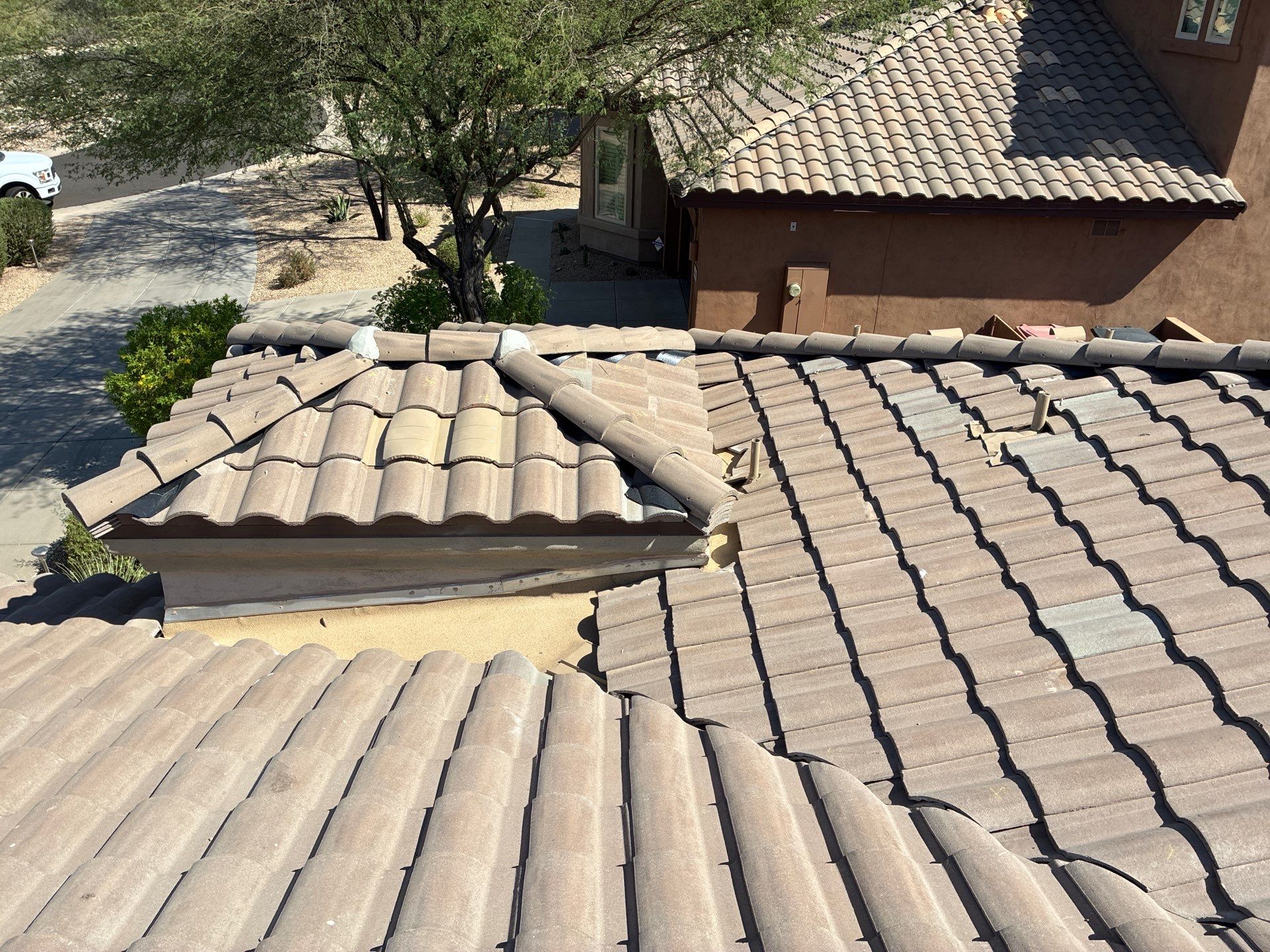 Residential Roof Install using Concrete Tiles in Scottsdale, Arizona by Weather-Tite Roofing
