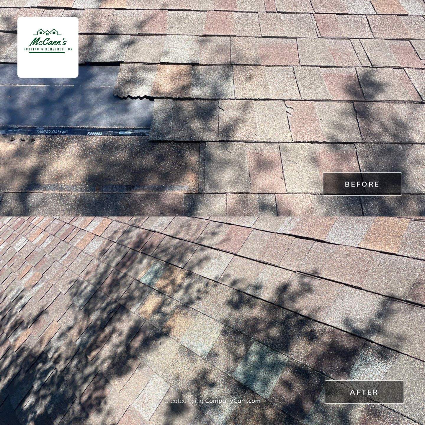 roof repair in Edmond by McCann's Roofing and Construction