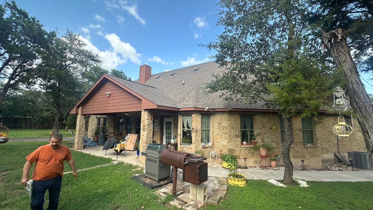 Residential Roof Replacement using GAF - HDZ - Hunter Green by Action Exteriors Austin