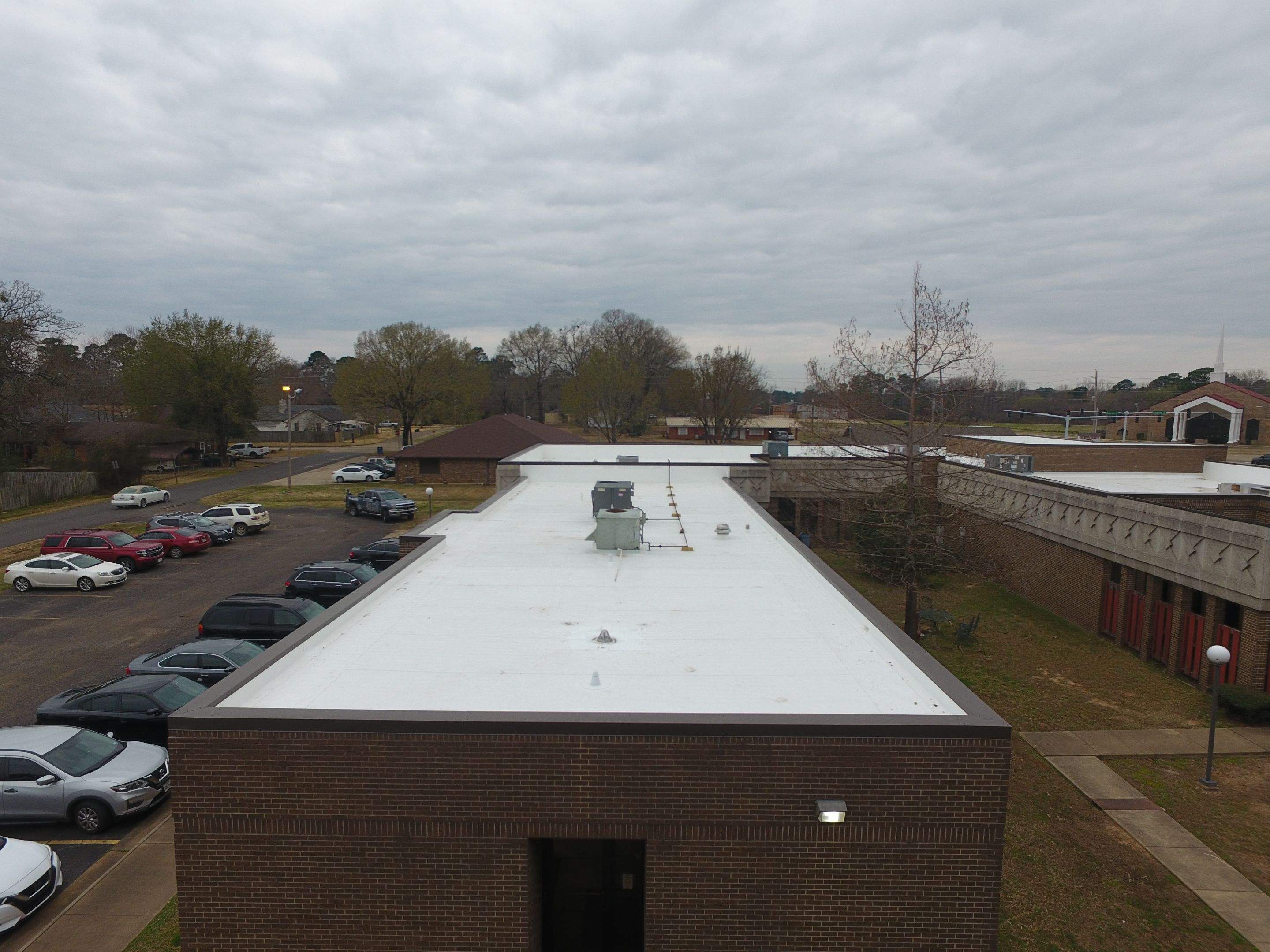Commercial Roofing Installation using 50 mil PVC by Hostetler Roofing