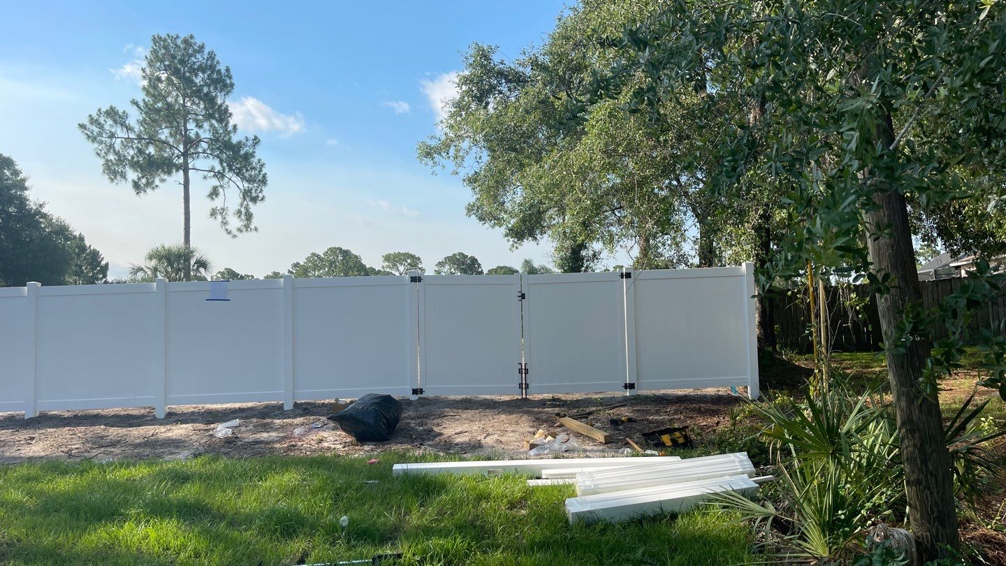 North Port, FL 6 ft. Tall White Vinyl Privacy Fence  by Asap fence and gates, LLC