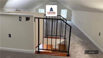 Classic Face-Mounted Interior Iron Handrail – Standard Elegant Design