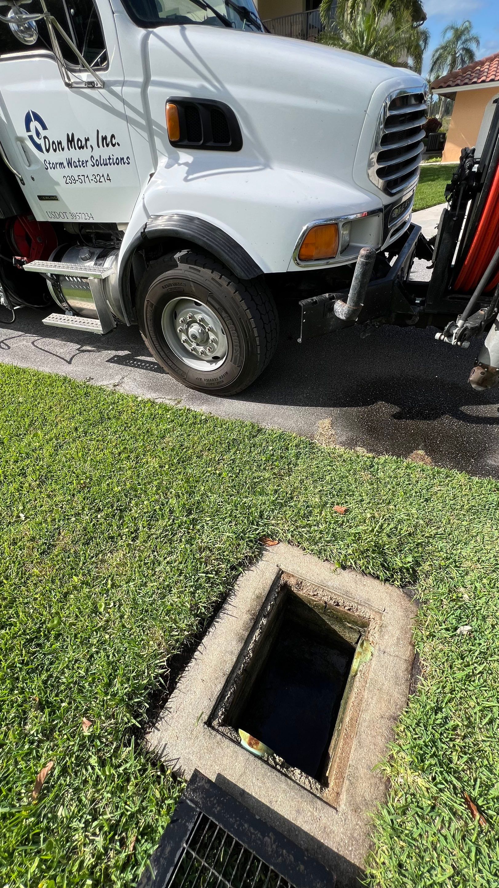 Naples Private Airport Community Catch Basin Cleaning by APS Power & Water