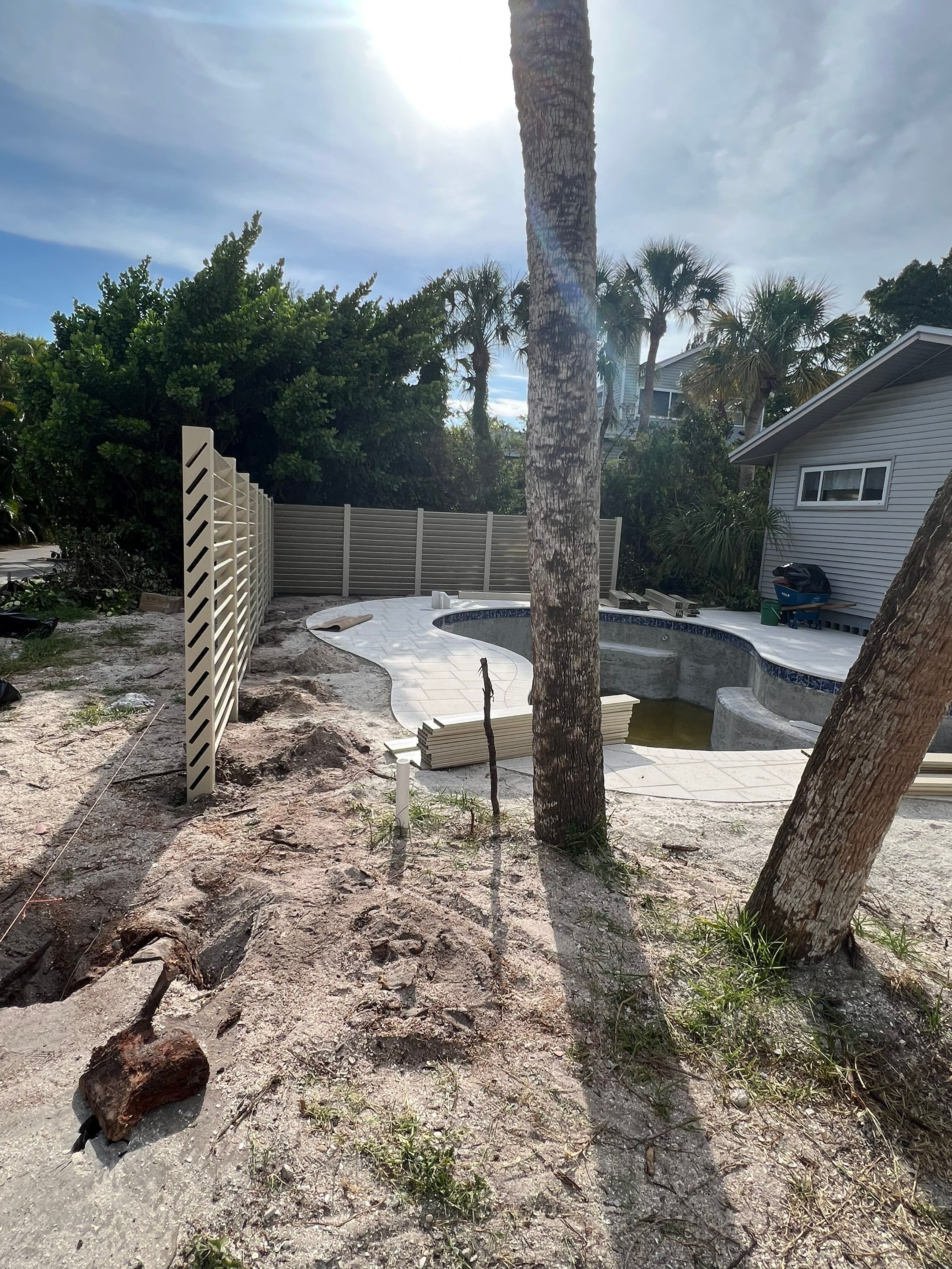 Sarasota, FL 6ft. Tall White Louvered Vinyl Privacy Fence by Asap fence and gates, LLC