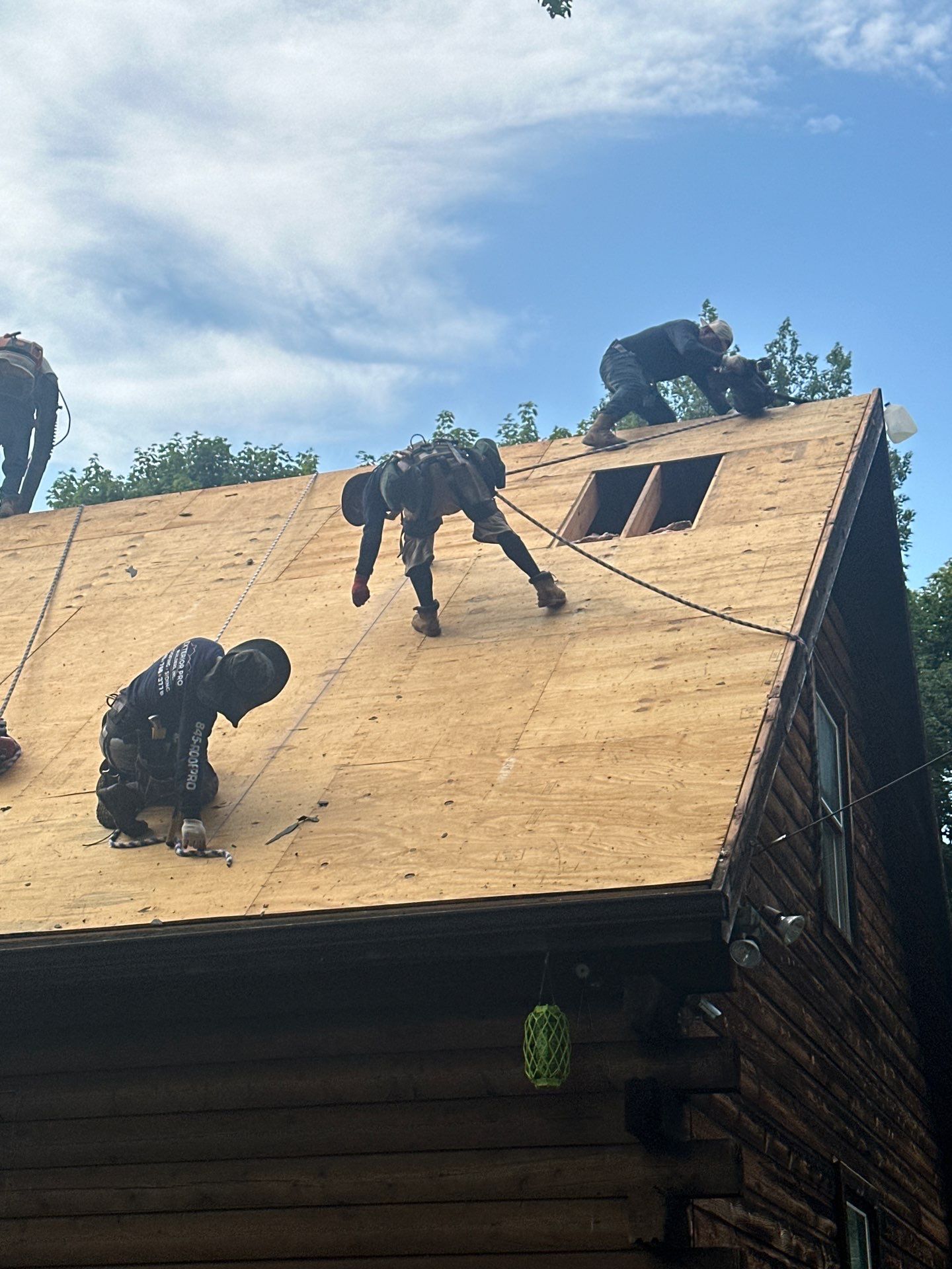 Exterior Installation using Closed Cell Spray Foam by NYS Foam & Energy
