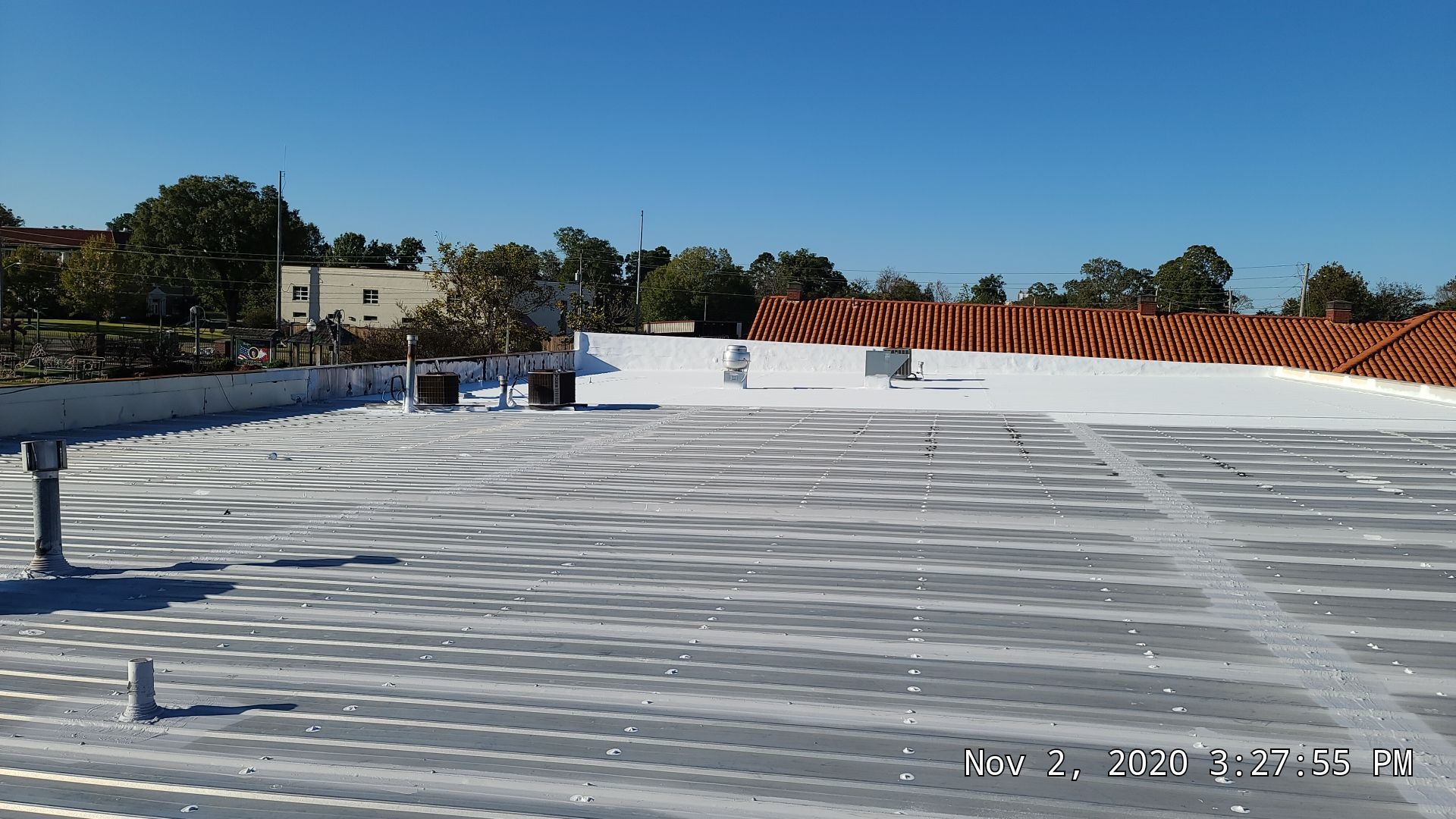 Commercial Metal Restoration System using Aldocoat Coatings by Hostetler Roofing