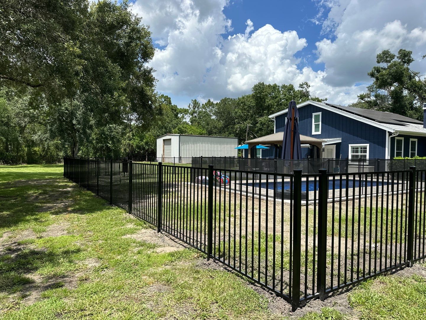 Aluminum Fence Installation using 3 Rail Aluminum Fence by Asap fence and gates, LLC
