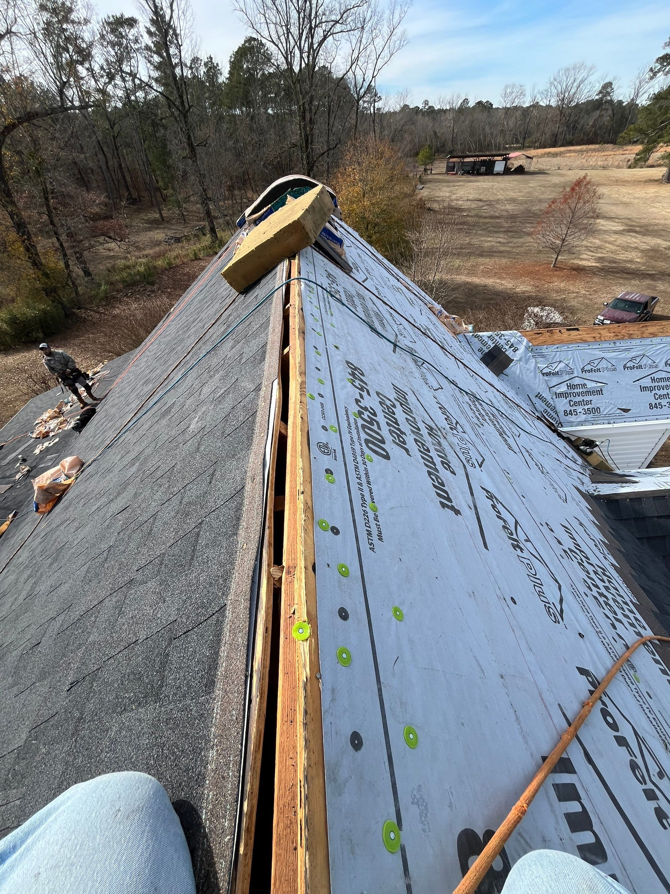 Residential Roofing Repair using CertainTeed XT25: Moire Black by Hostetler Roofing