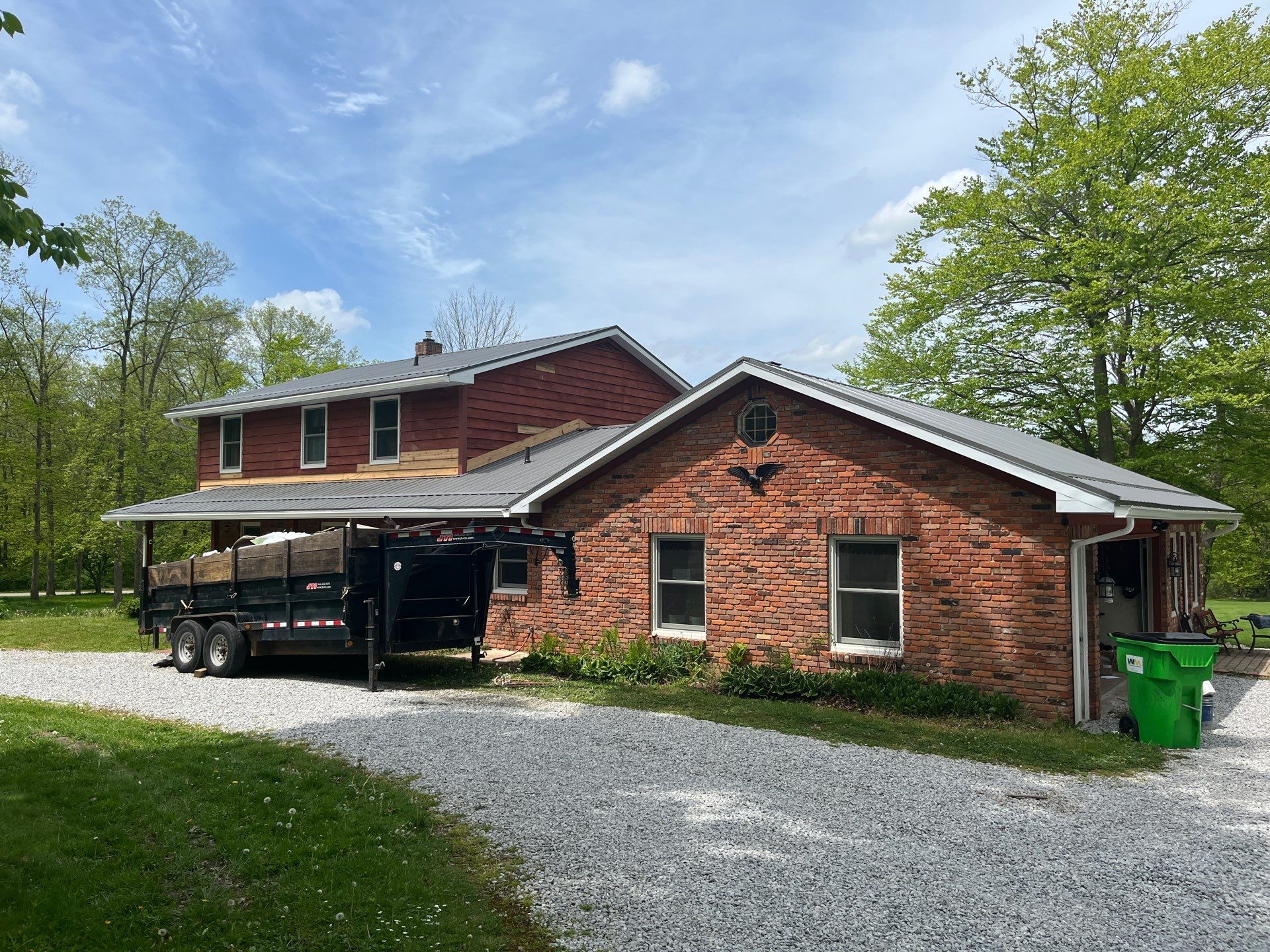 Metal Roof Installation, 6" Gutters and Cedar Siding Restoration by Pally Roofing