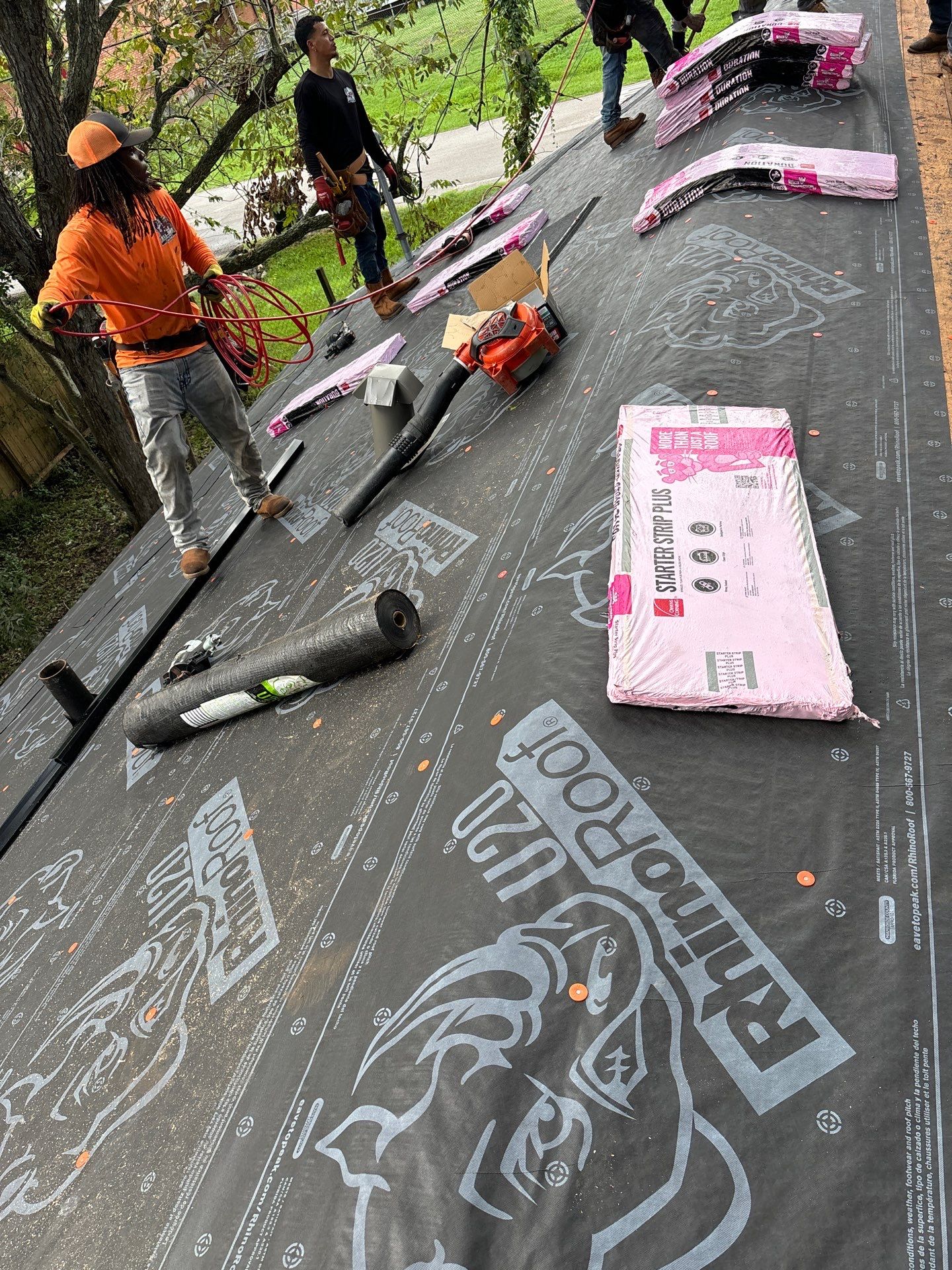 Residential Roofing Installation using Owen's Corning Duration (Lifetime) Shingles by Roof Repair Company