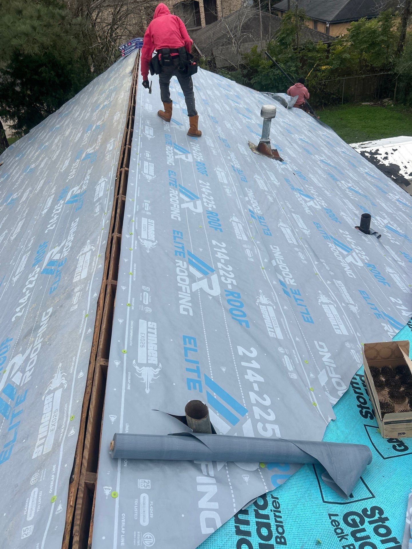 Residential Roof Replacement using GAF HDZ - Charcoal shingles by Elite Roofing LLC