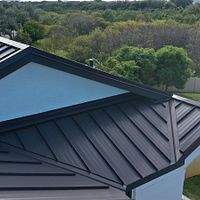 24ga 1.5" Mechanical Seam Dark Bronze  by Total Roofing System The Metal Roof Experts