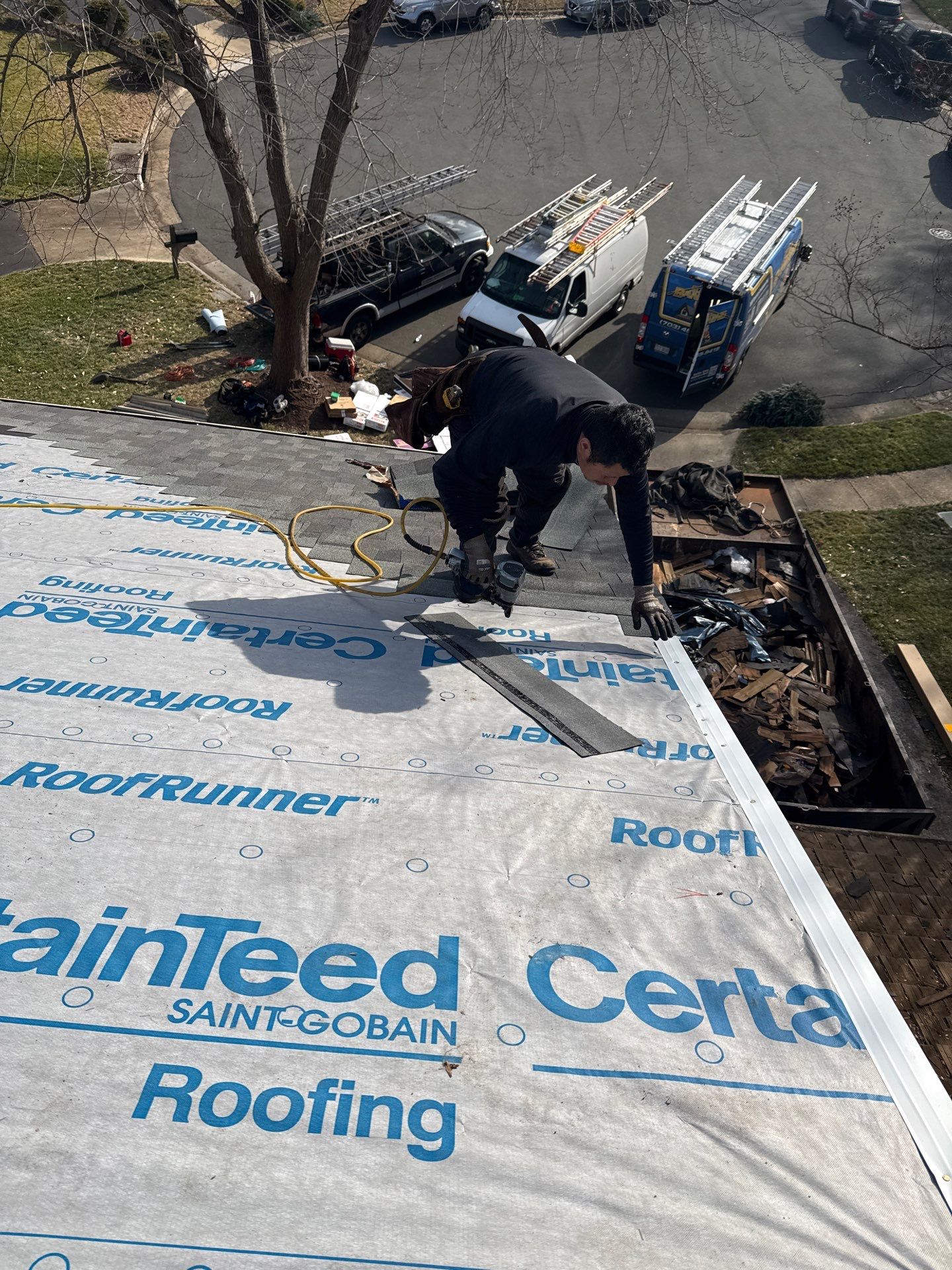 Fairfax Station :Residential Roof Replacement with CertainTeed Landmark Pro in Max Def Drift Wood  by RM Banning, Inc.