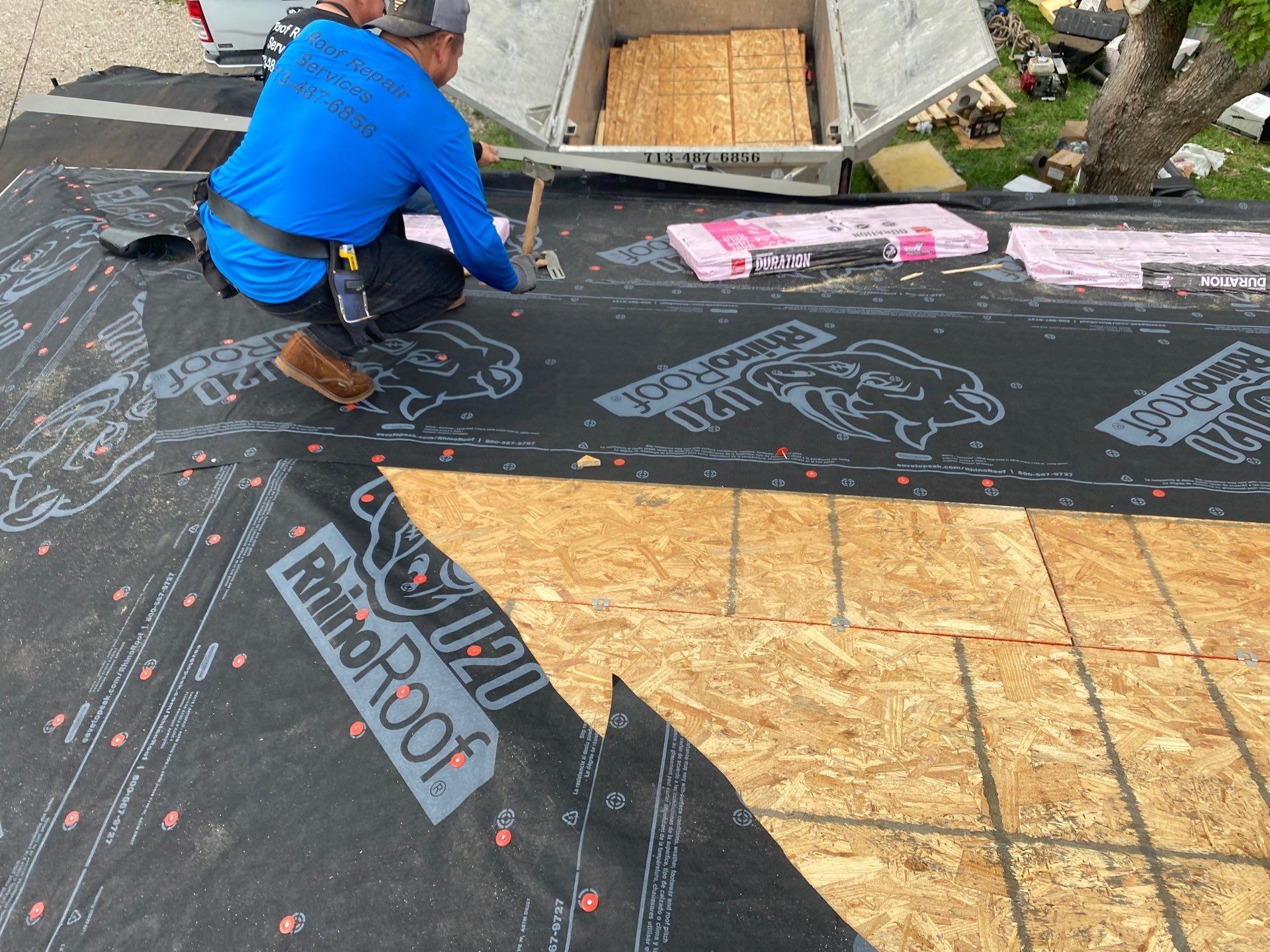 Residential Roofing Installation using Owen's Corning Duration (Lifetime) Shingles by Roof Repair Company