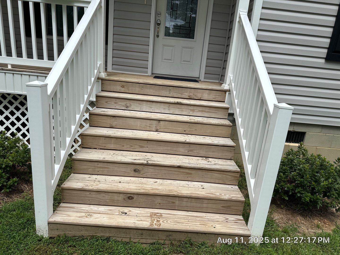 Wood Deck and Concrete Walkway using Wood and Concrete Sealant by DuraSeal