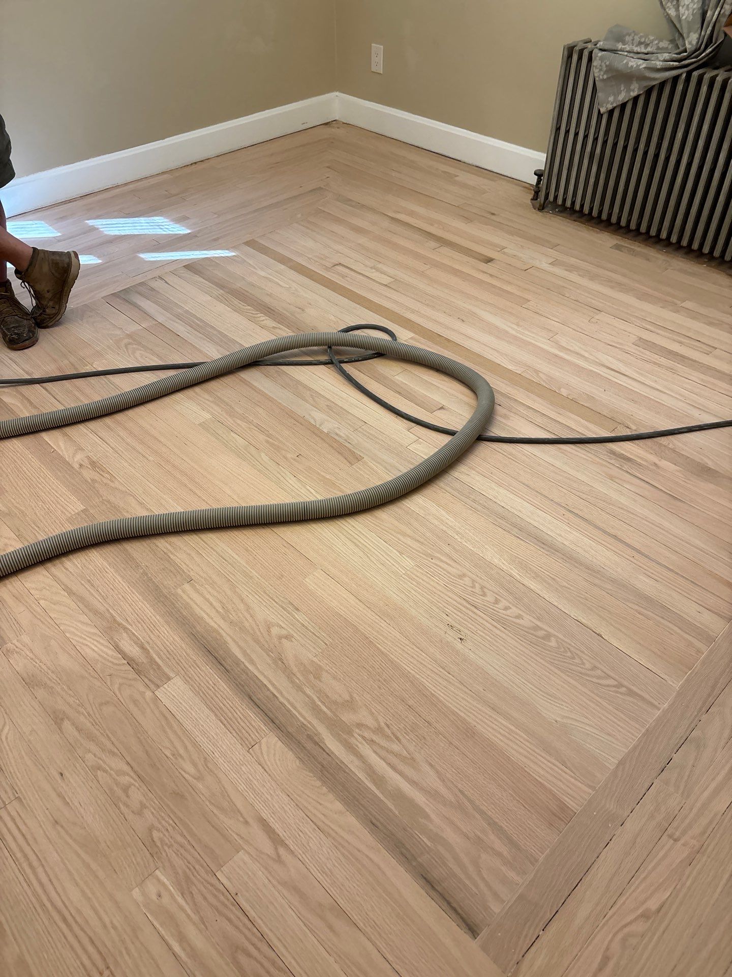 Custom Hardwood Floor Sanding and Dark Stain Refinishing in Fort Mitchell by Footprints Floors Kentucky