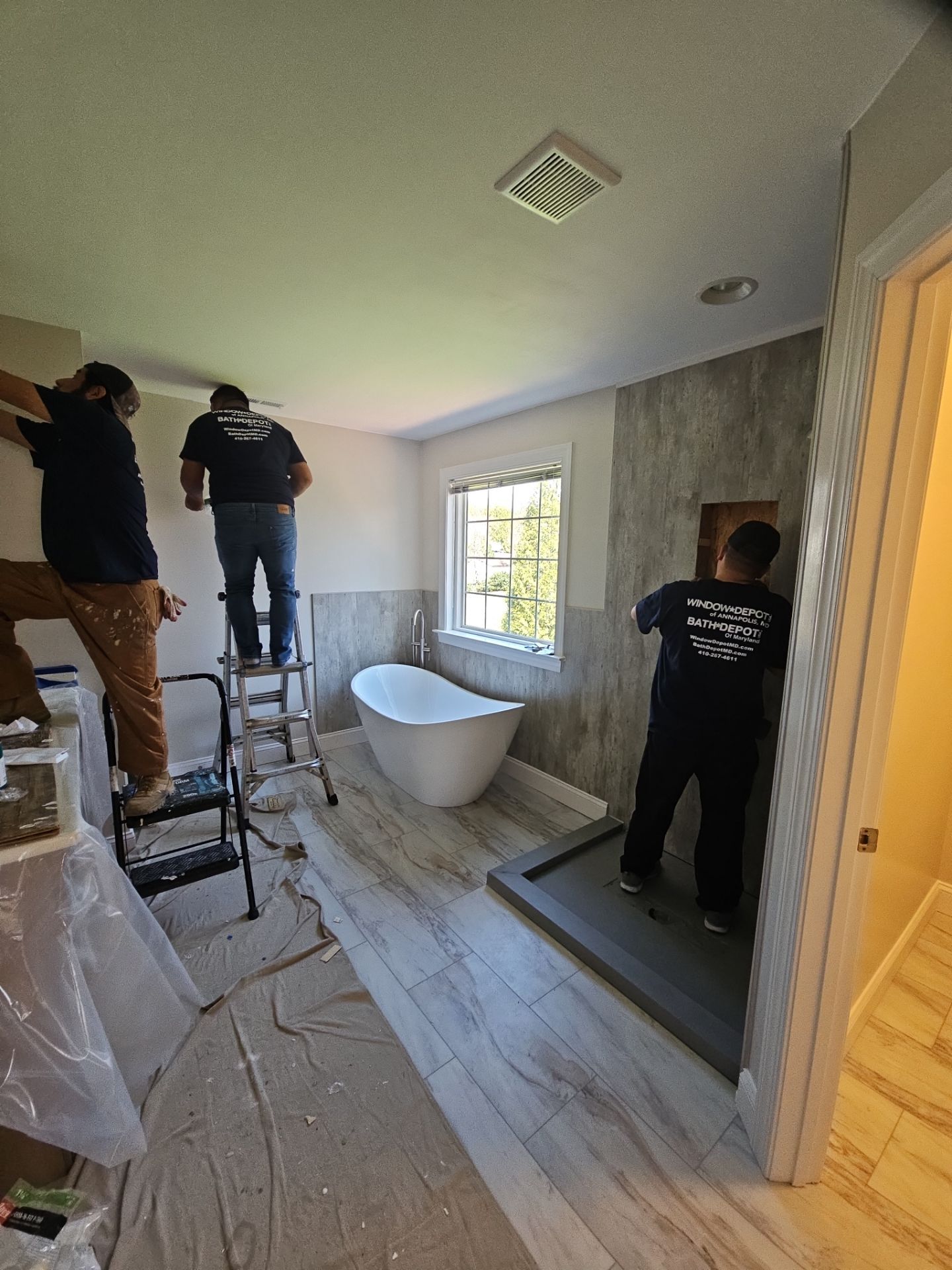 Complete master bathroom remodel/Full window replacement by Window Depot of Annapolis