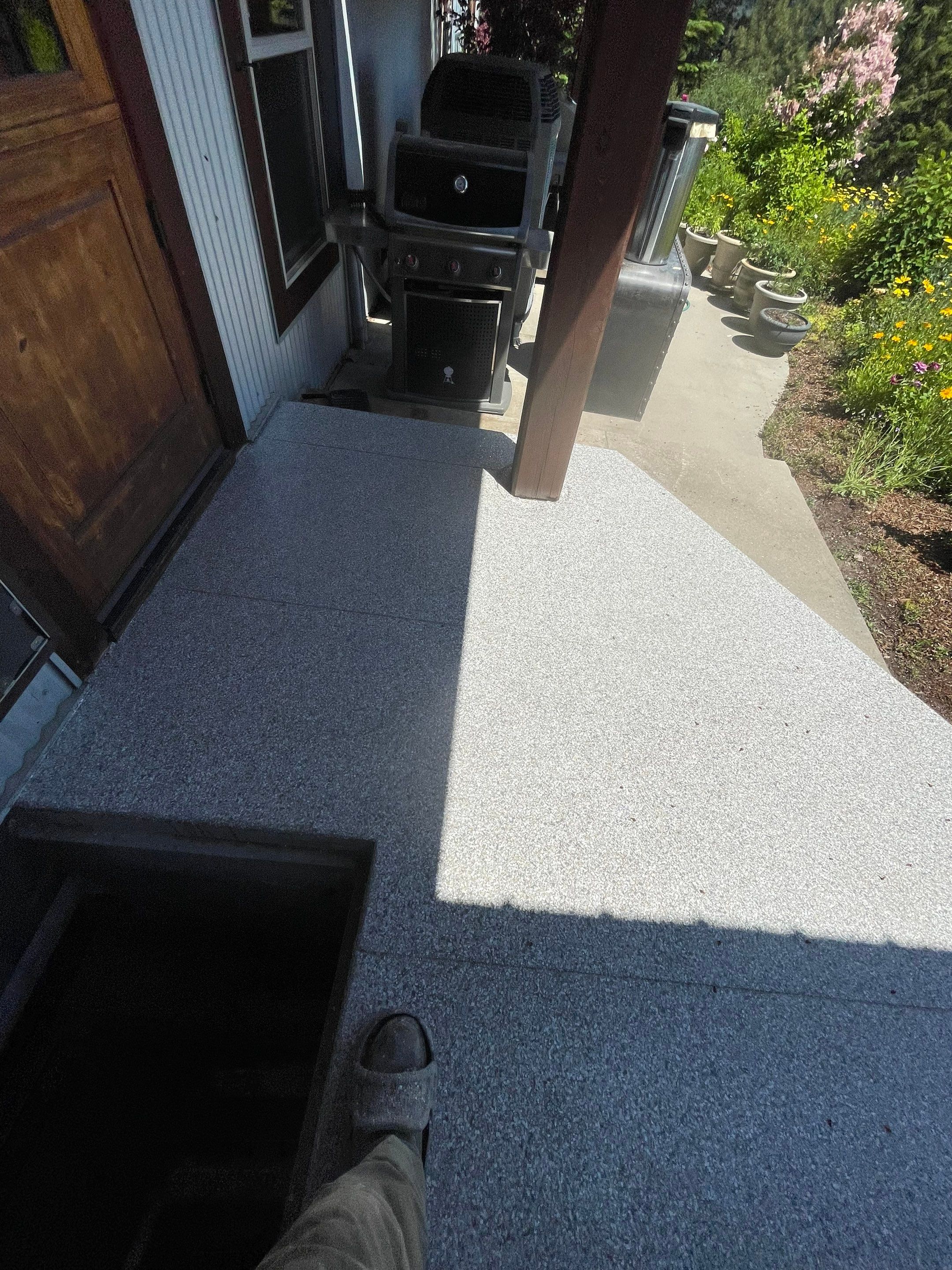 Patio Transformation using Mt Everest by Croc Coatings, LLC