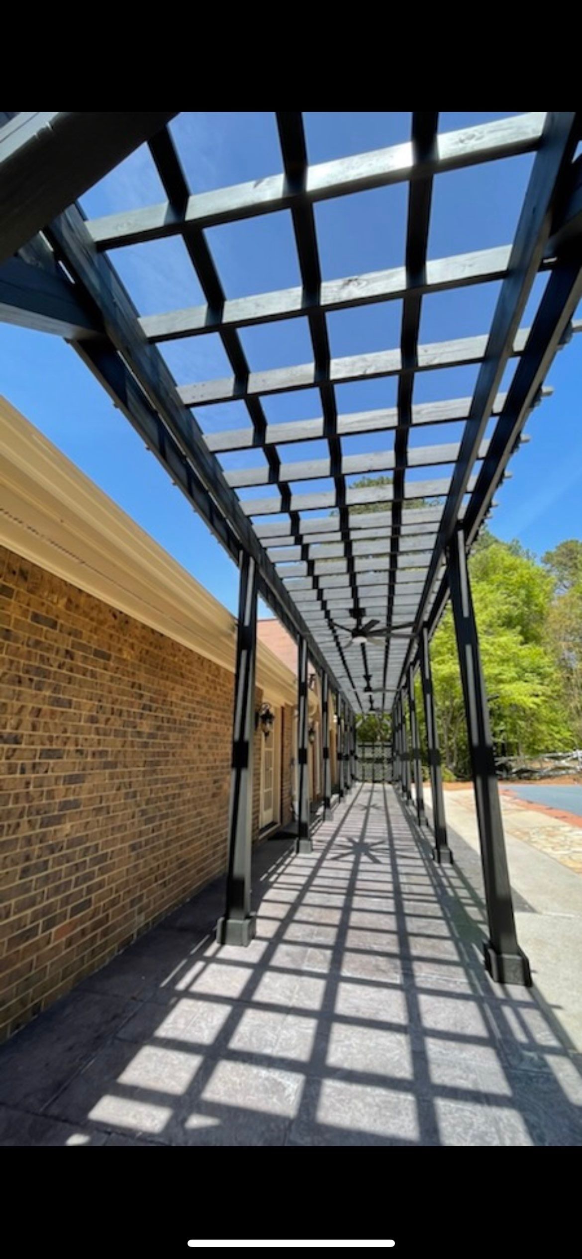 Custom Stained Wood Pergola Installation and Patio Upgrade in Stonecrest by Swift Home Renovations