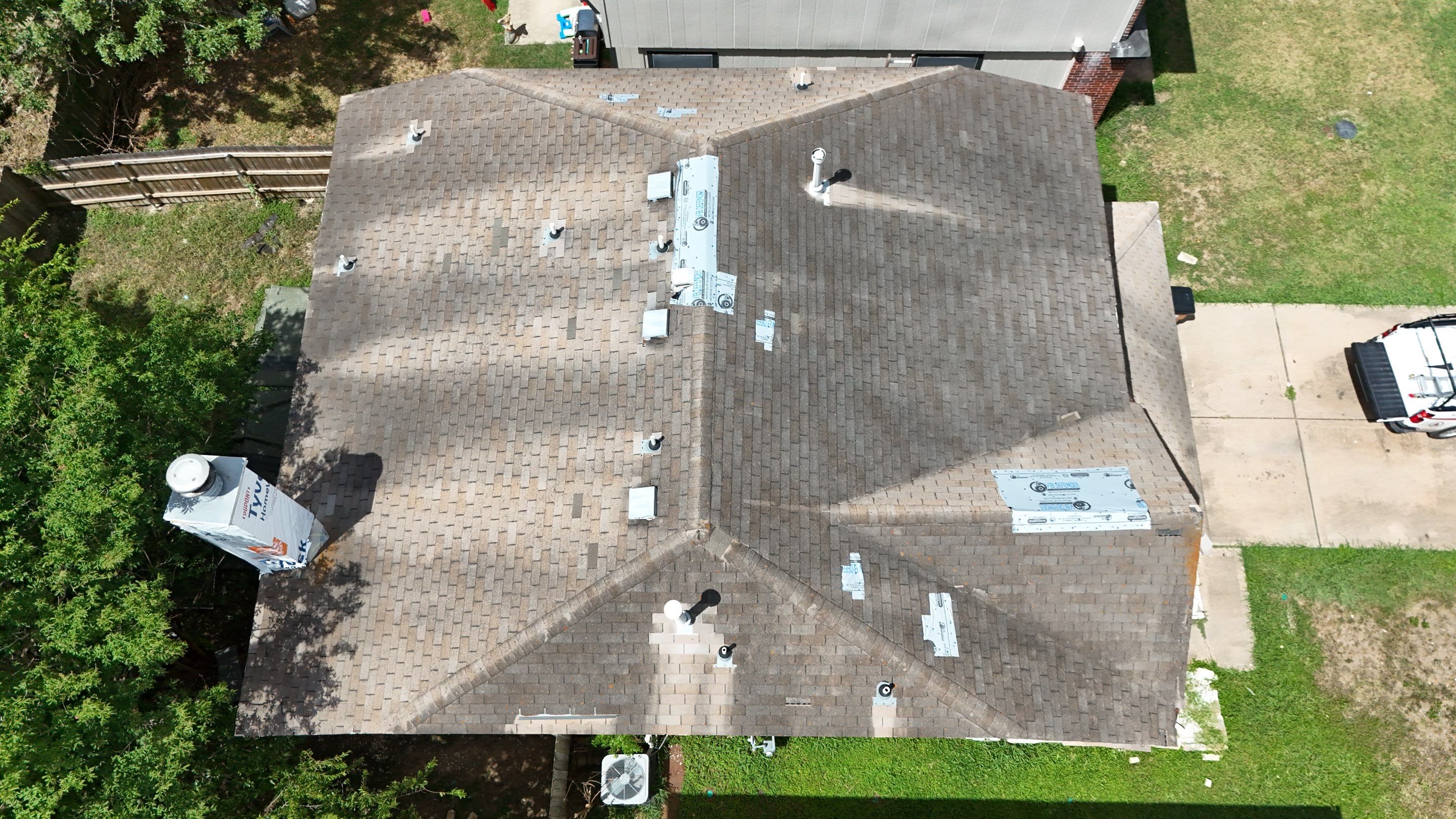 Residential Roof Replacement using GAF - HDZ - Shakewood by Action Exteriors Austin