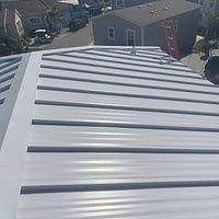 .032 Aluminum 1.5" Mechanical Seam Regal White  by Total Roofing System The Metal Roof Experts