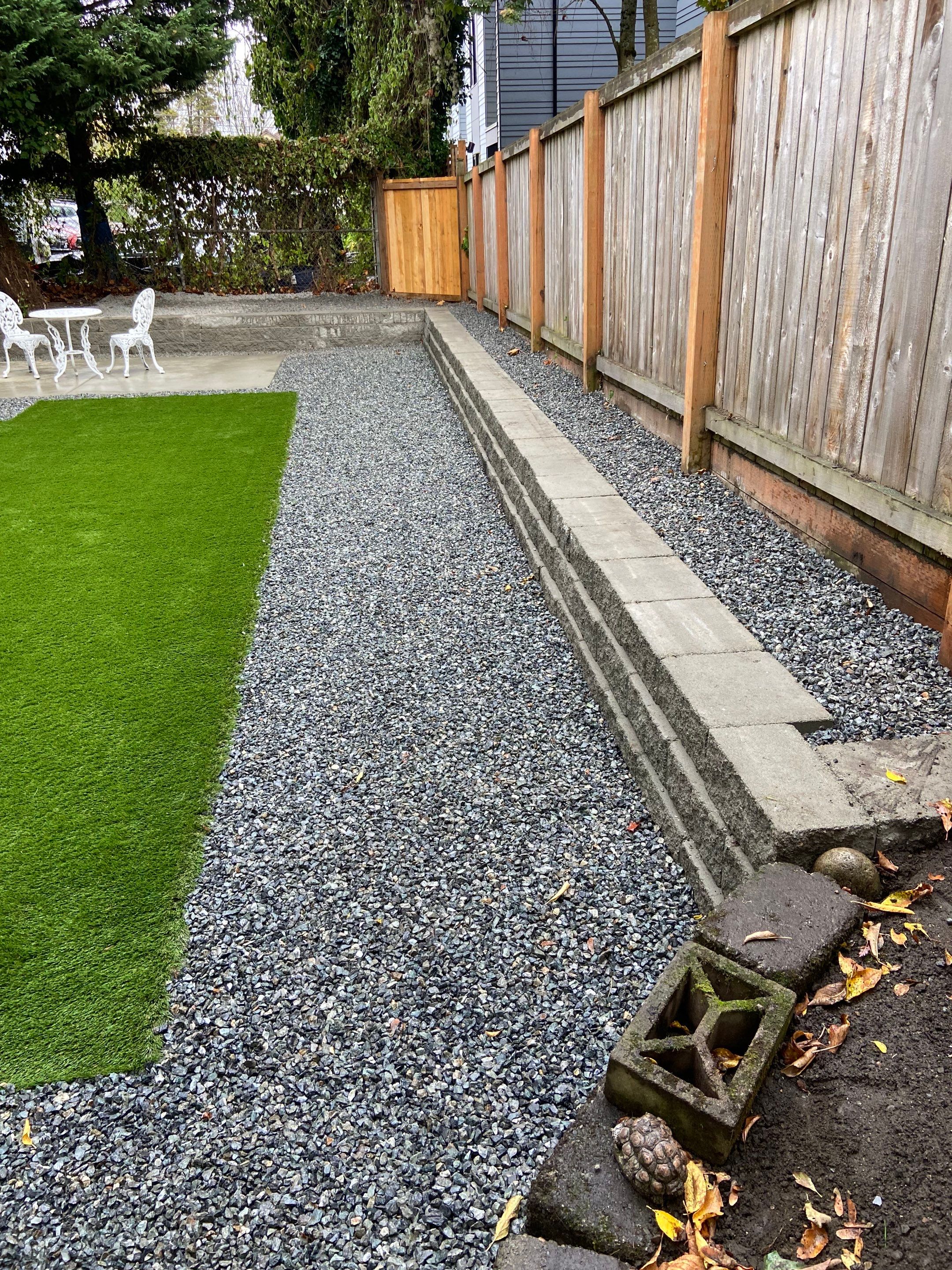 Turf Installation, Retaining Wall & Concrete Walkway | Seattle  by Jireh Asphalt & Concrete Inc 