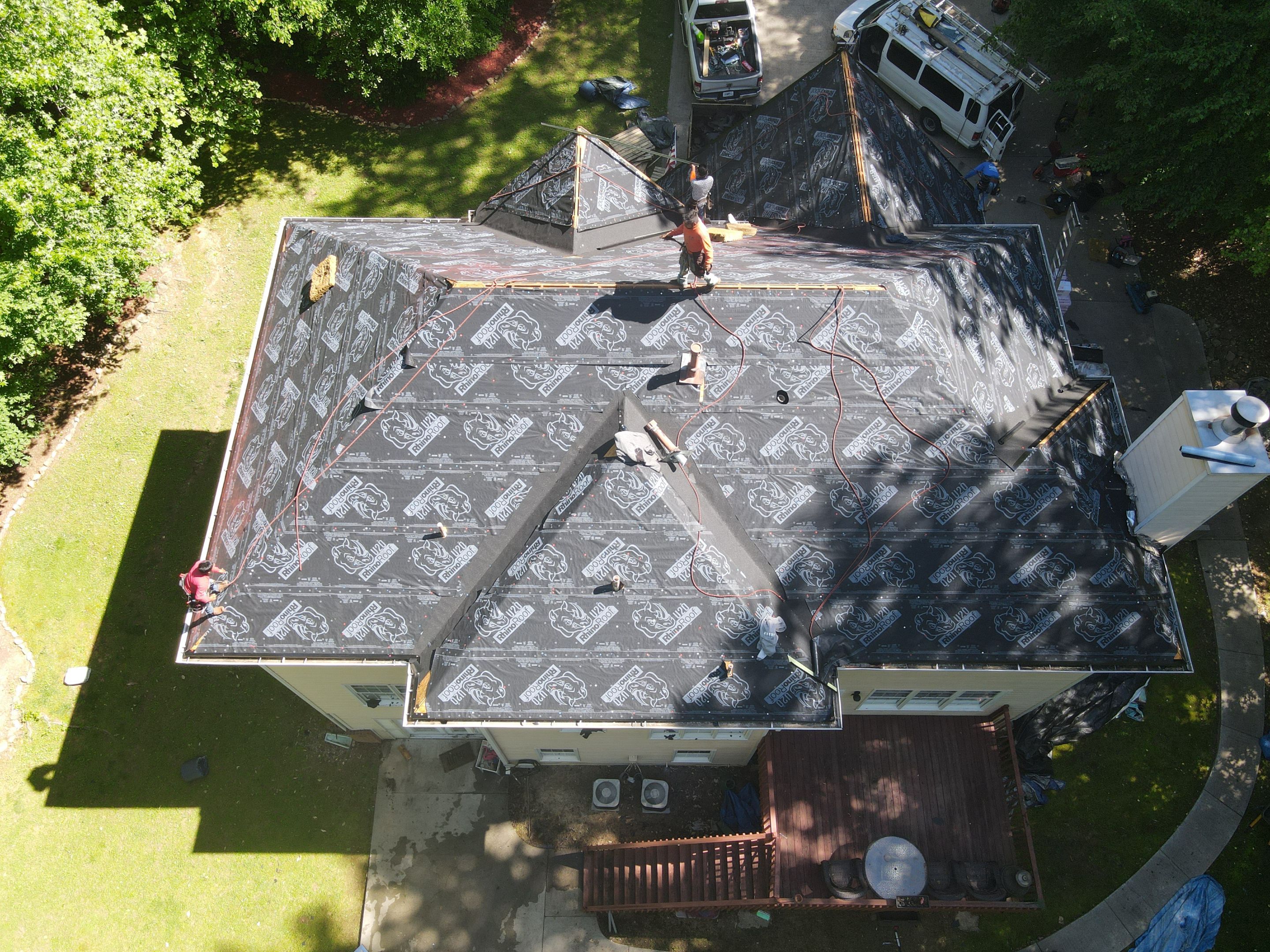 Residential Roofing Installation using Owens Corning Chateau Green  by Inspector Roofing and Restoration