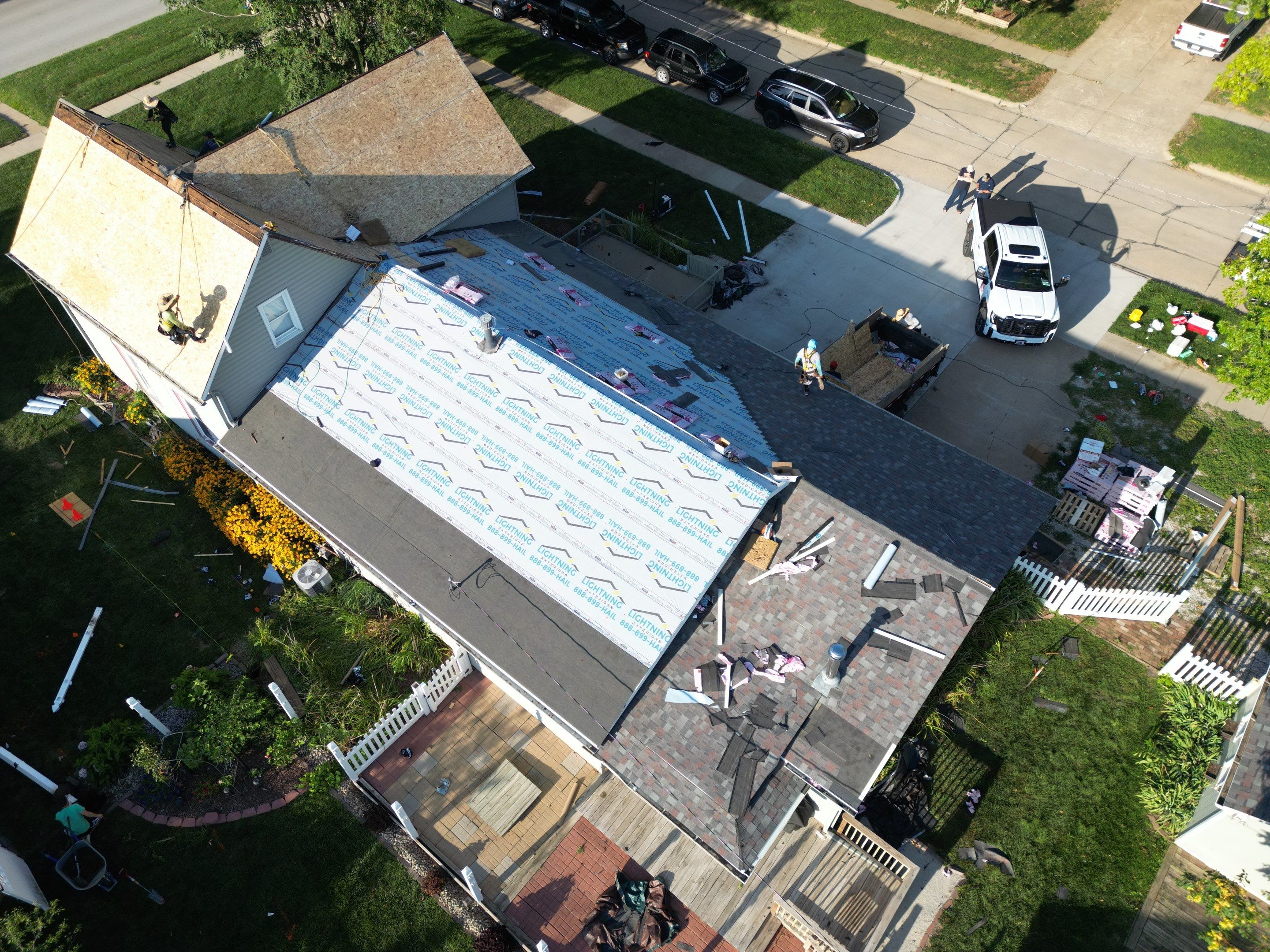 Residential Roofing Installation using Owens Corning Duration Colonial Slate by Lightning Exteriors