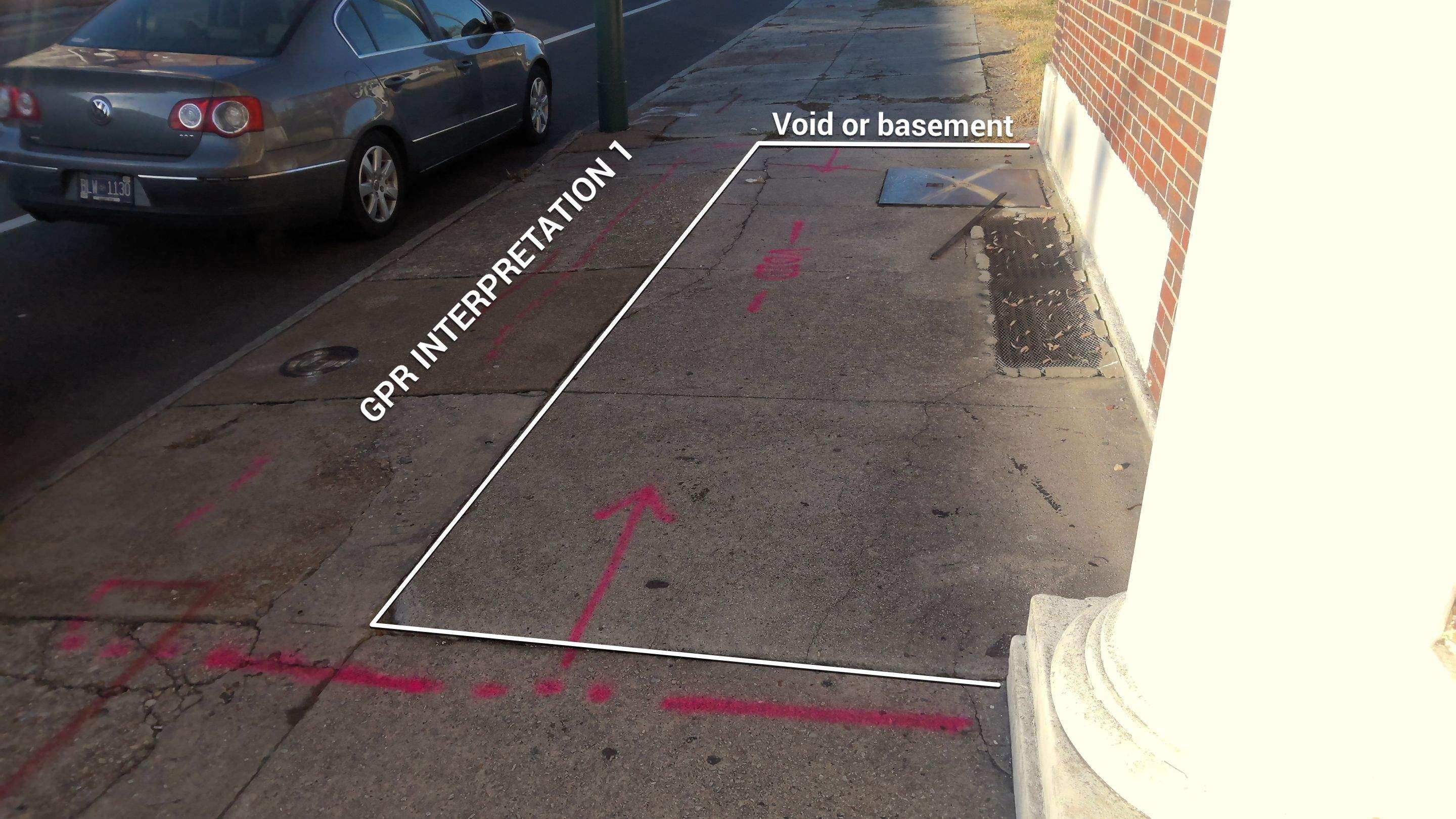 Void / Basement / UST search by Alsip Locating Service, LLC