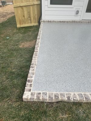 Patio Floor Coating using Quartzite