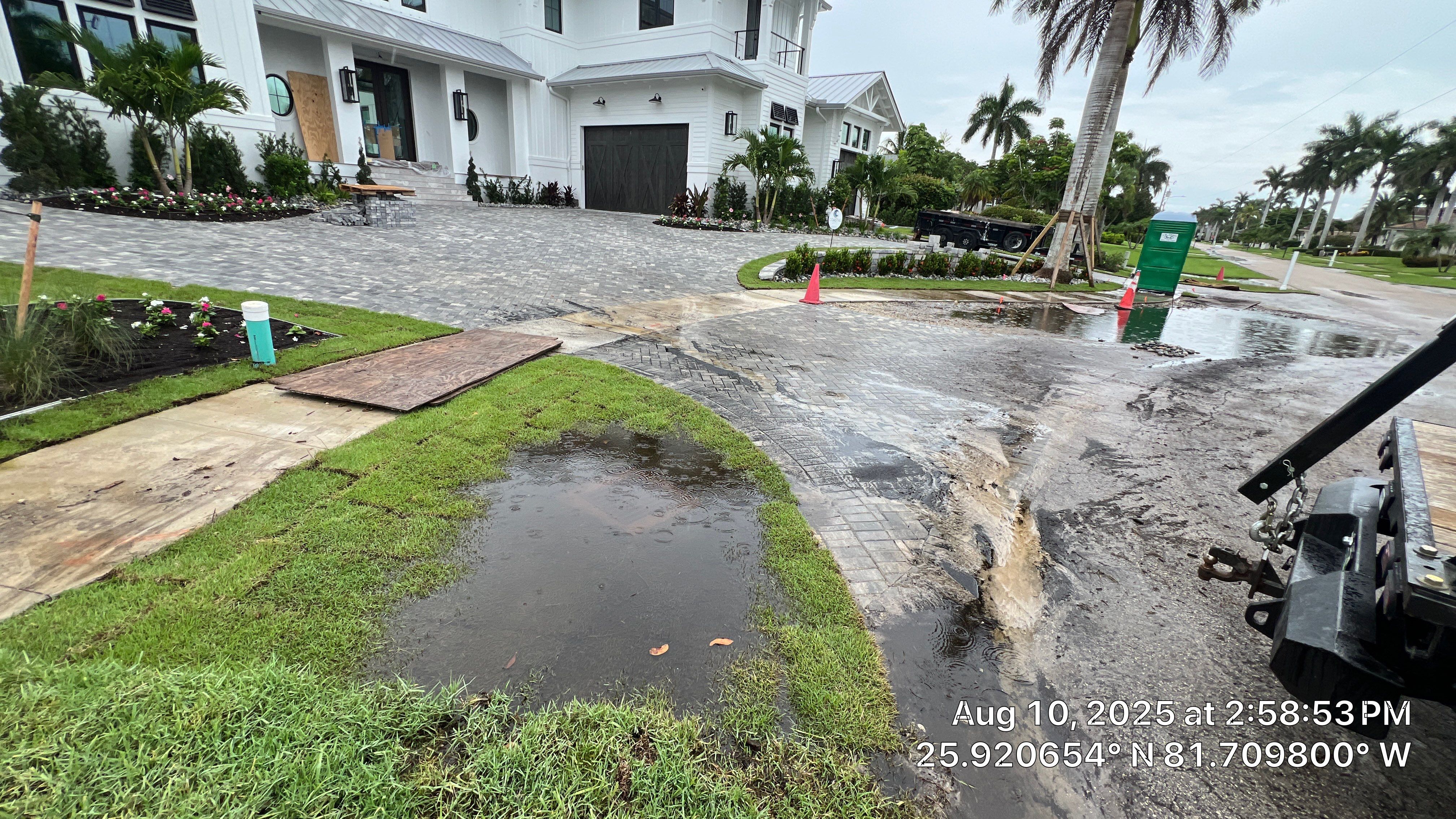 New Residential Construction Stormwater System Cleaning by APS Power & Water