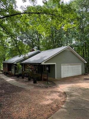 GAF Timberline HDZ Pewter Gray - 5” Black Gutters 