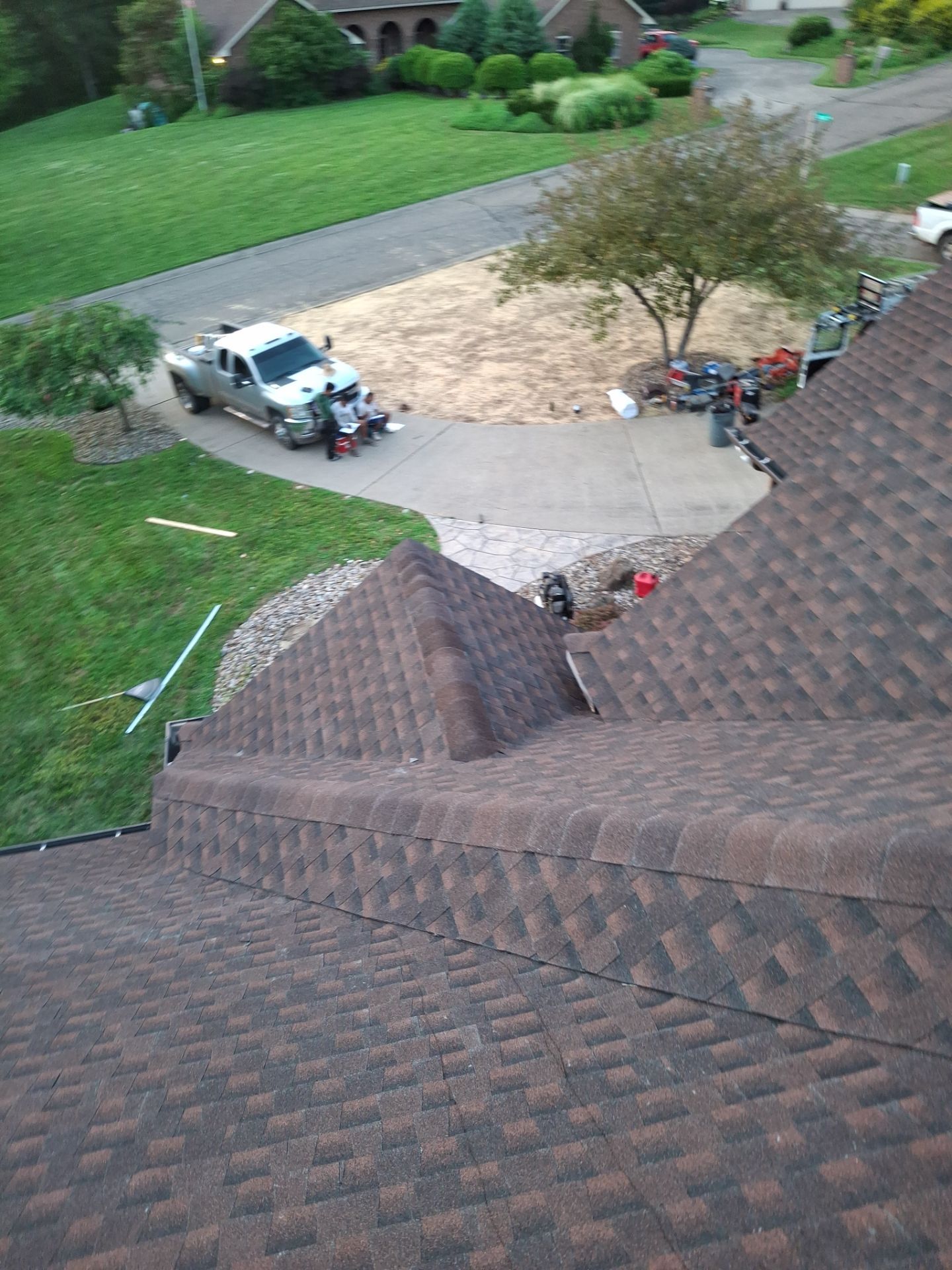 Residential Roofing Installation using GAF TImberline HDZ Hickory by Rainstoppers Roofing