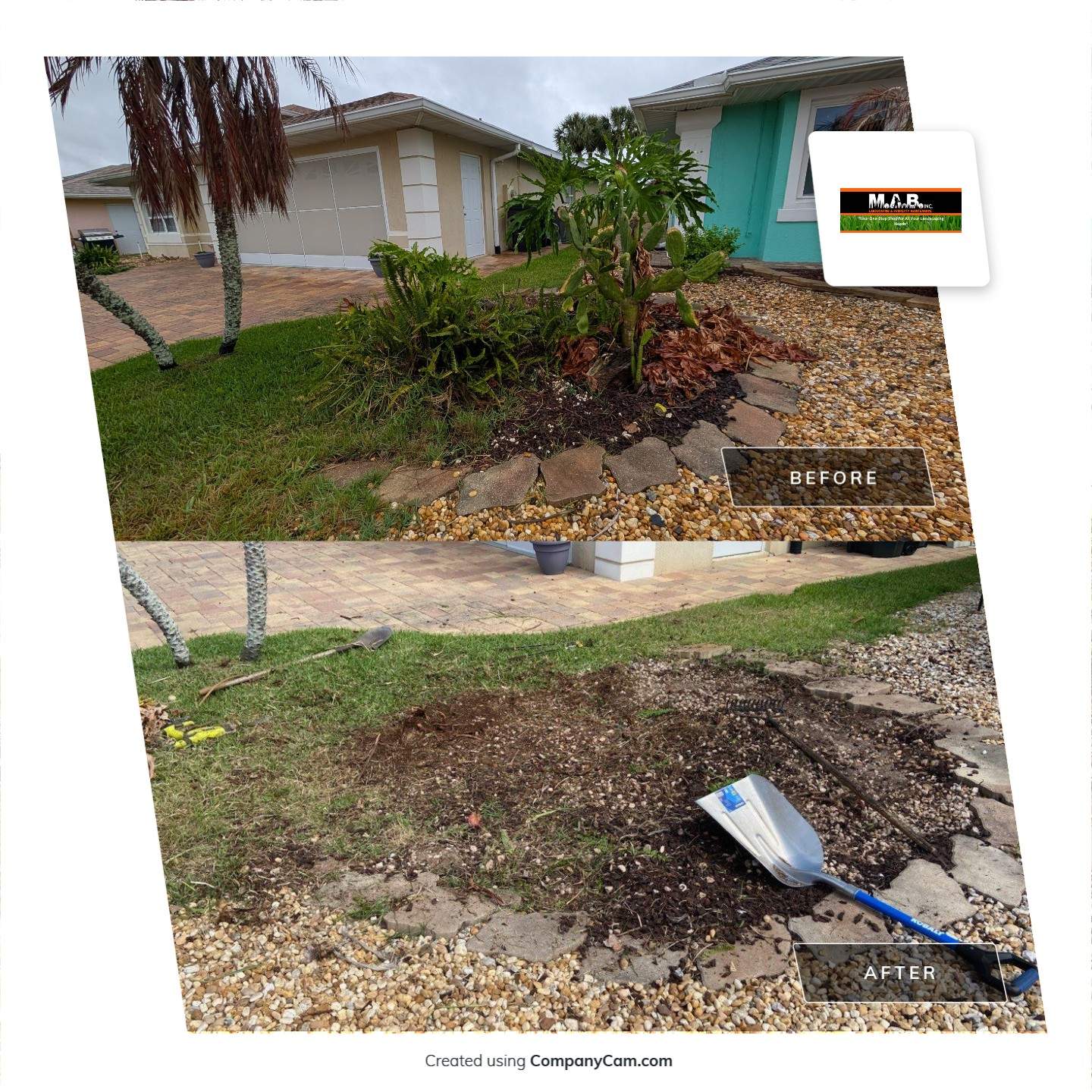 Front Yard Renovation – Rock Removal, Sod & Landscape Enhancement by 
M.A.B. Landscaping & Property Maintenance