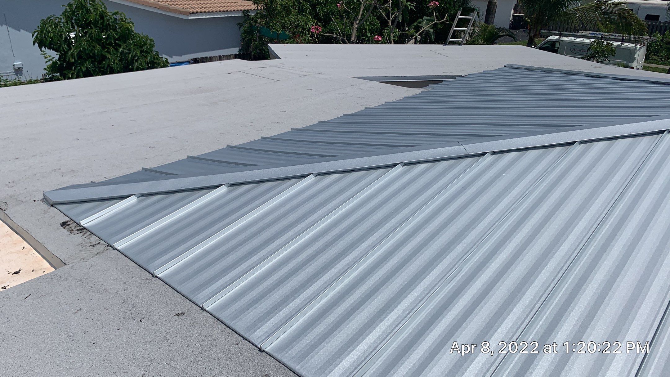 Residential Roofing Installation using 1" Nail strip metal roof by BLUES BROTHERS CONSTRUCTION CORP