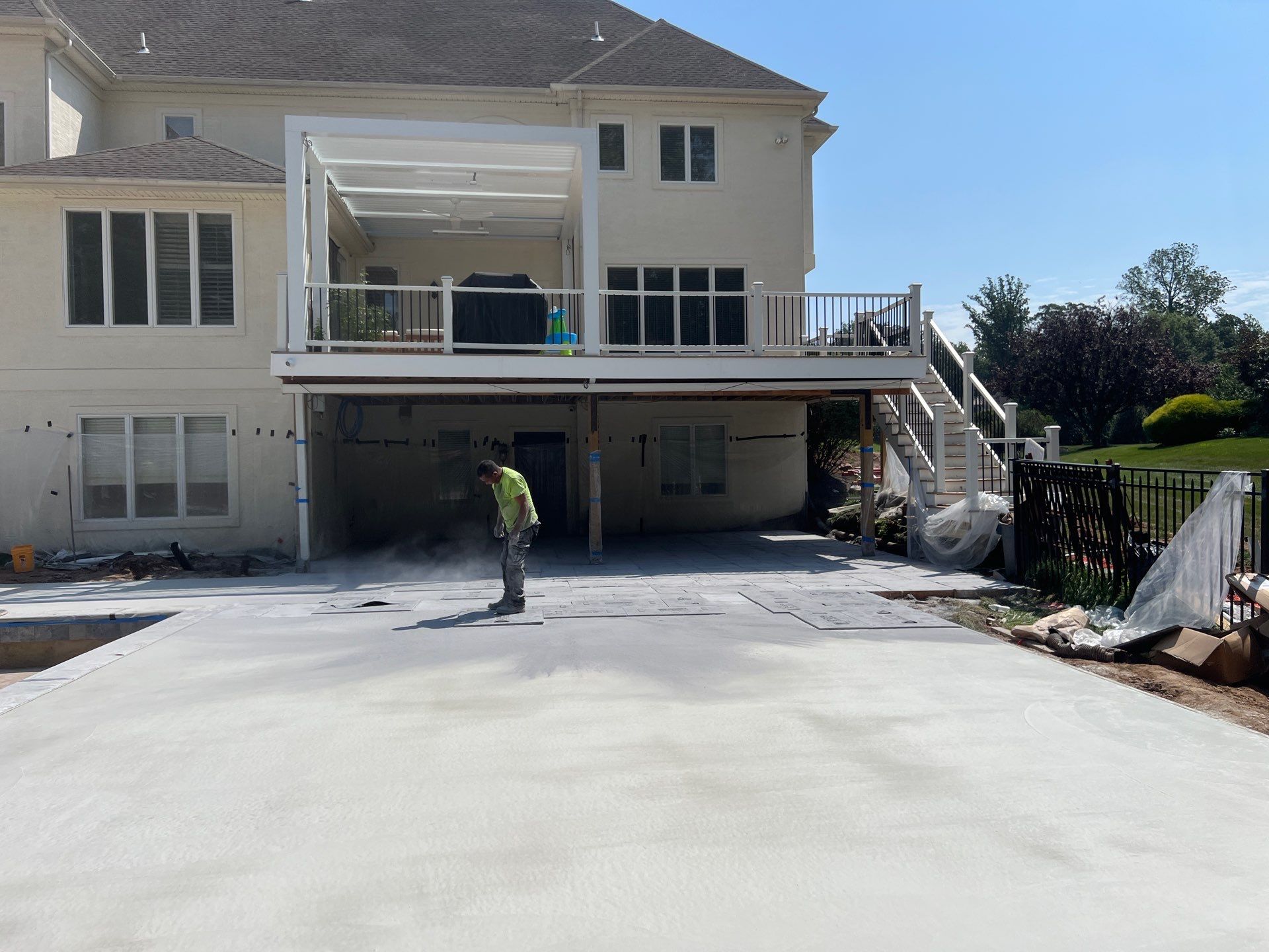 Stamped concrete pool deck  by Architectural Concrete Design