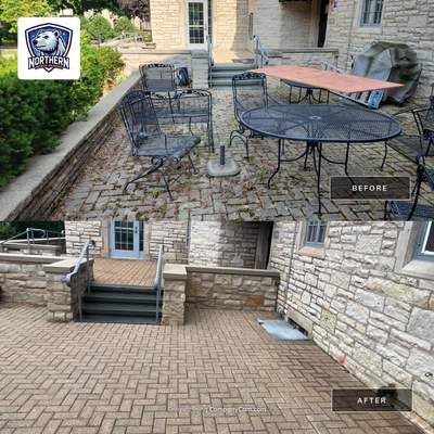 Brick paver cleaning.