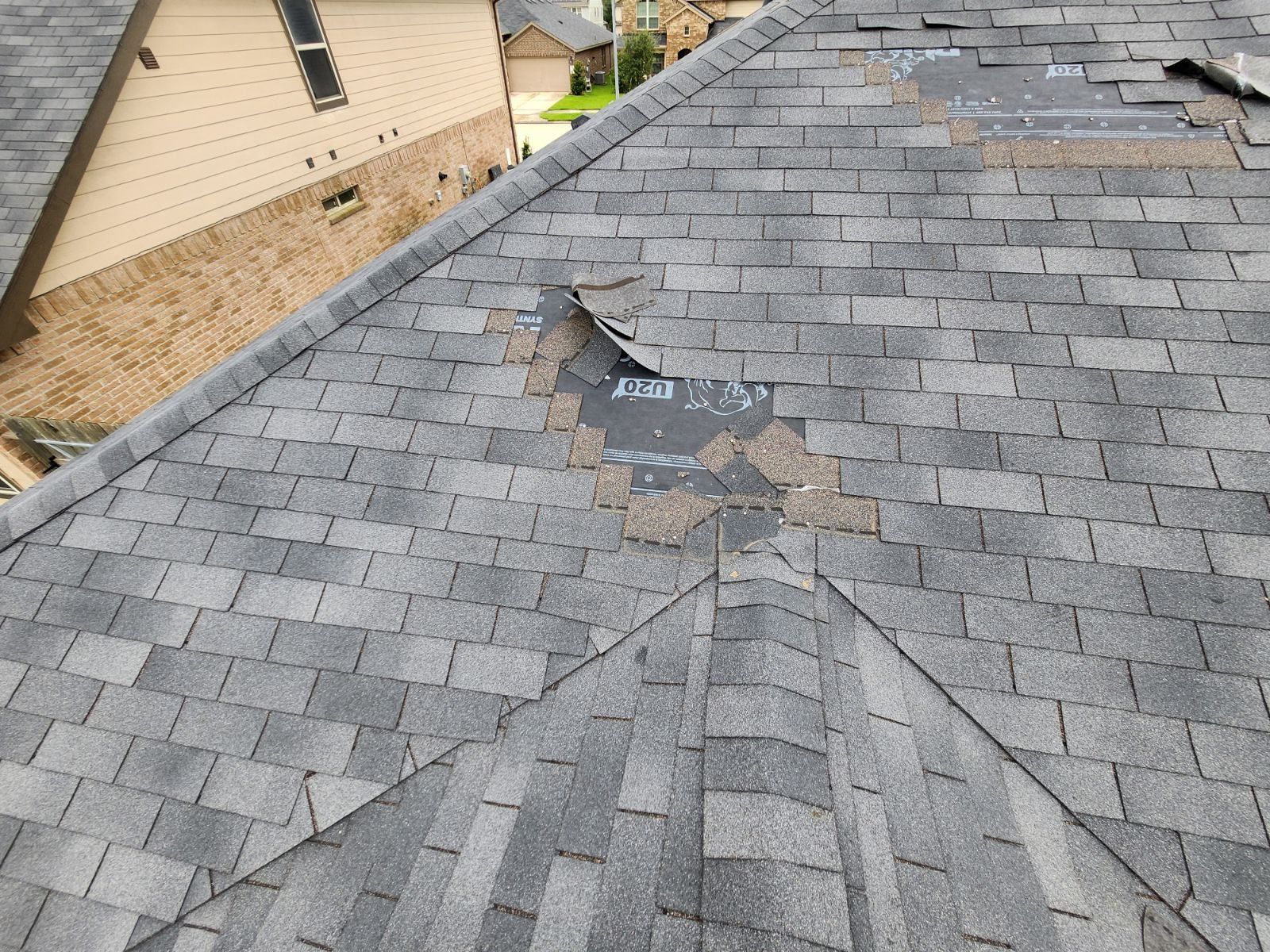 Roof Repair after Hurricane Beryl by Berry Good Roofing 