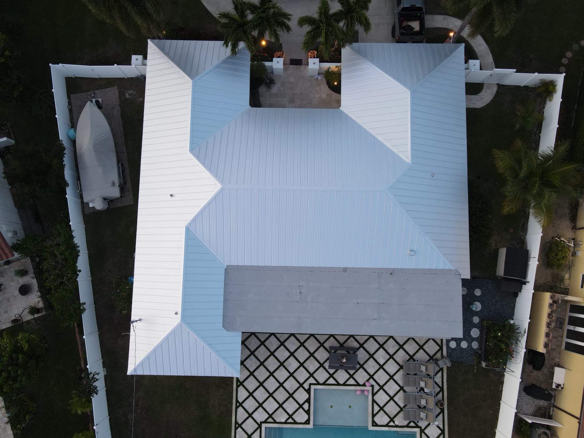 Residential Roofing Installation using 1" Nail strip metal roof by BLUES BROTHERS ROOFING