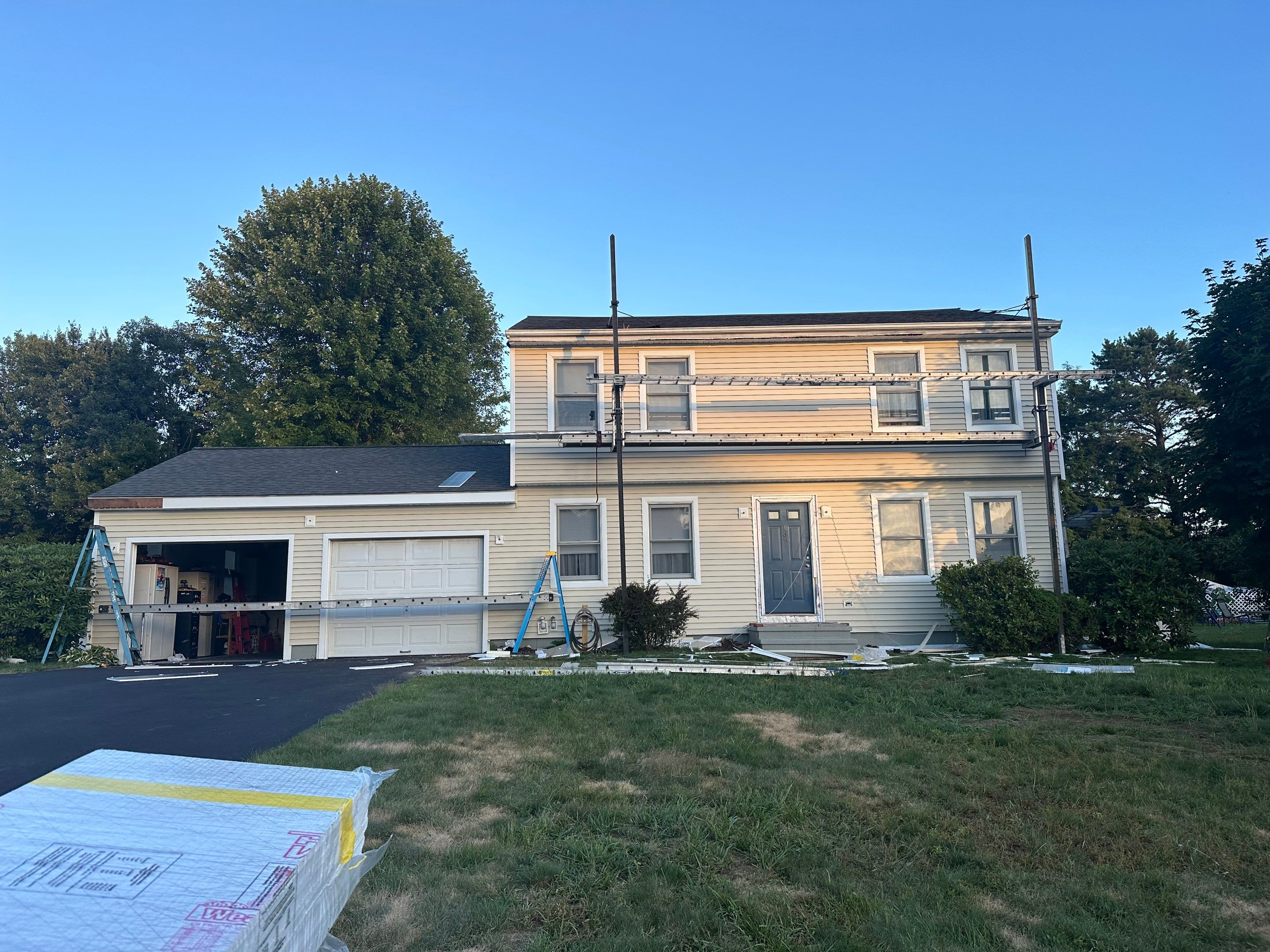 Siding Installation using CertainTeed Monogram Vinyl Siding - D4 - Desert Tan by A Plus Exterior