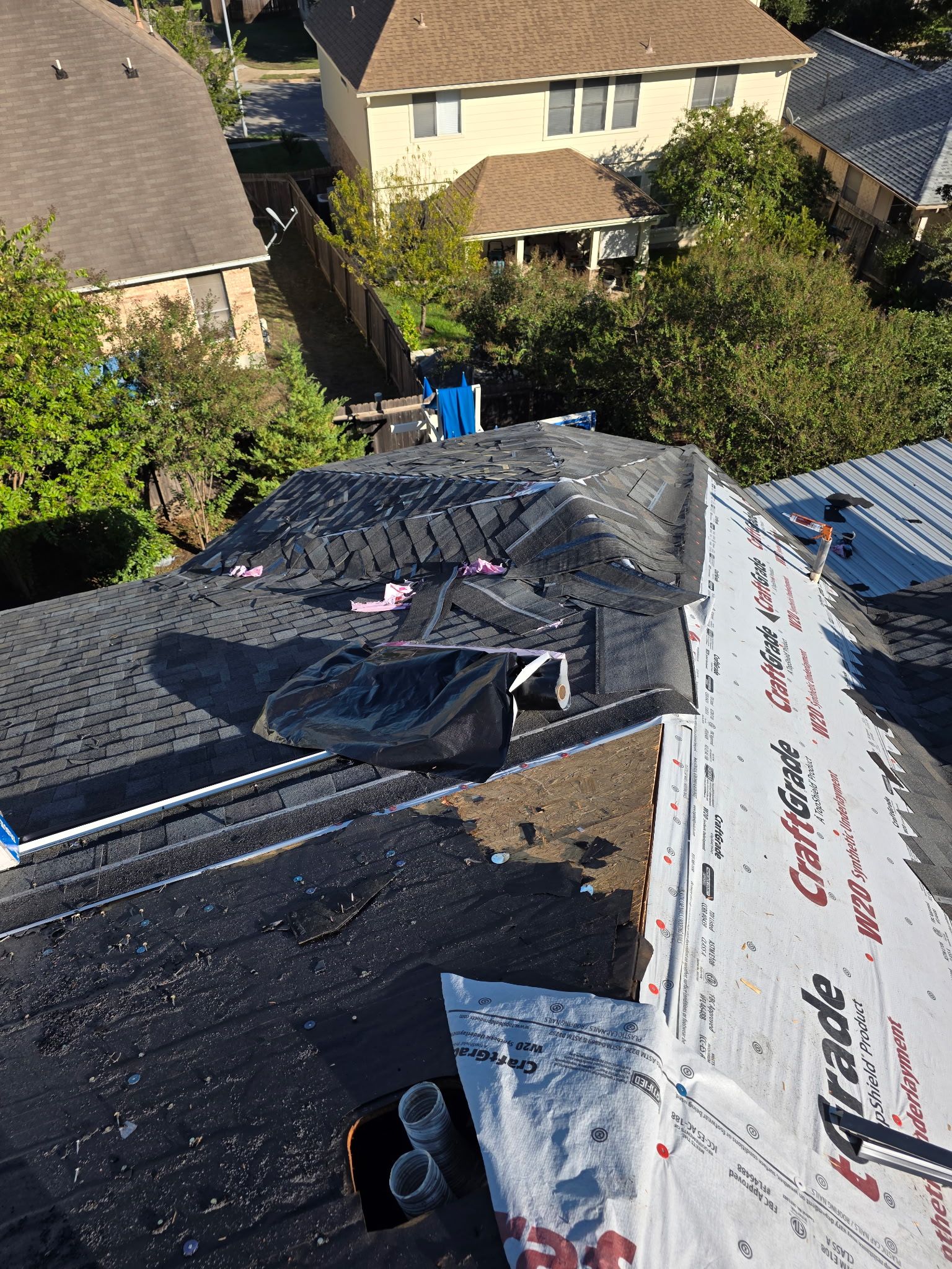 Round Rock, old town two-story by REPS Austin Area Roofer