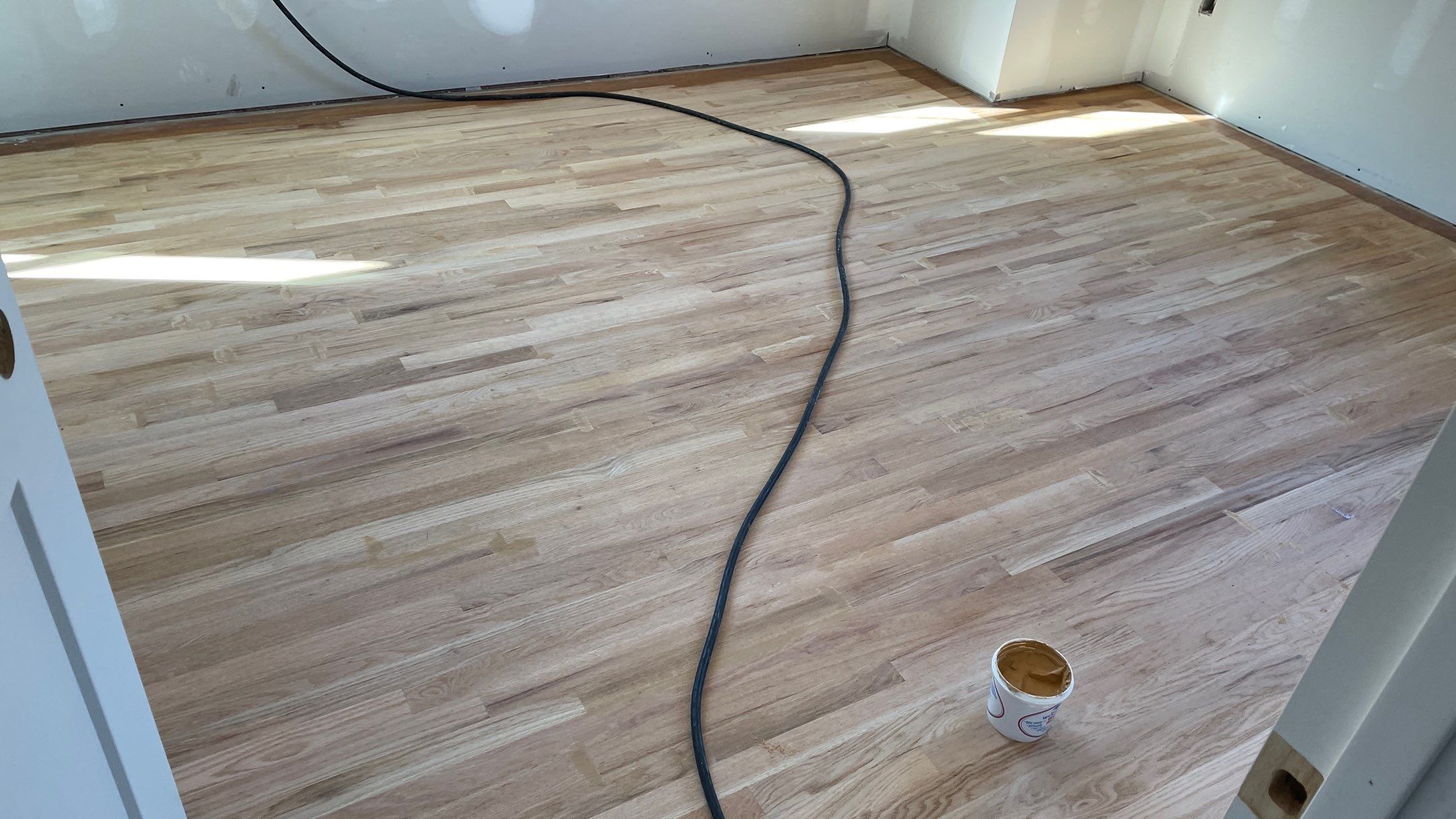 Remodeled Home with new tile floors, Showers and Refinished Oak Floors with stain and Waterbased Finish by Footprints Floors of Coastal Carolina