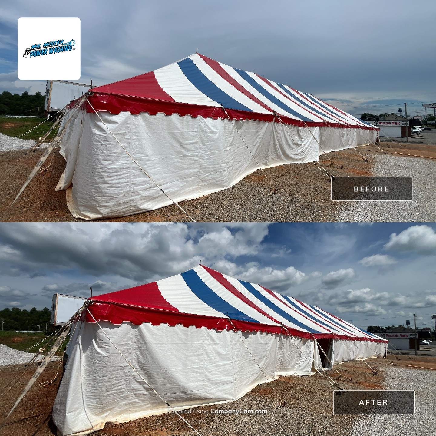 Martins Fireworks Tents by Mr. Mister Power Washing